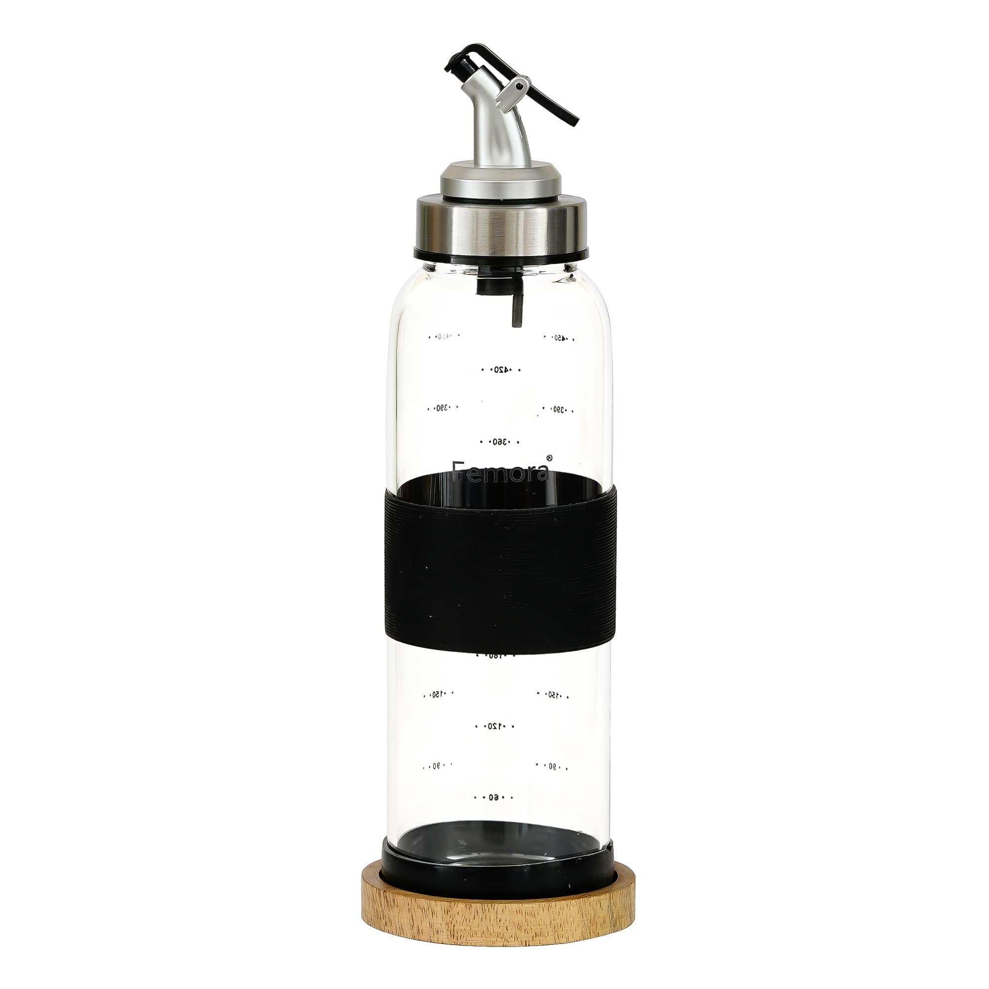 Femora Oil Dispenser | Glass Oil Bottle | 1 Year Warranty | Cooking Oil Dispenser 500Ml Pack Of 1 Oil Bottle