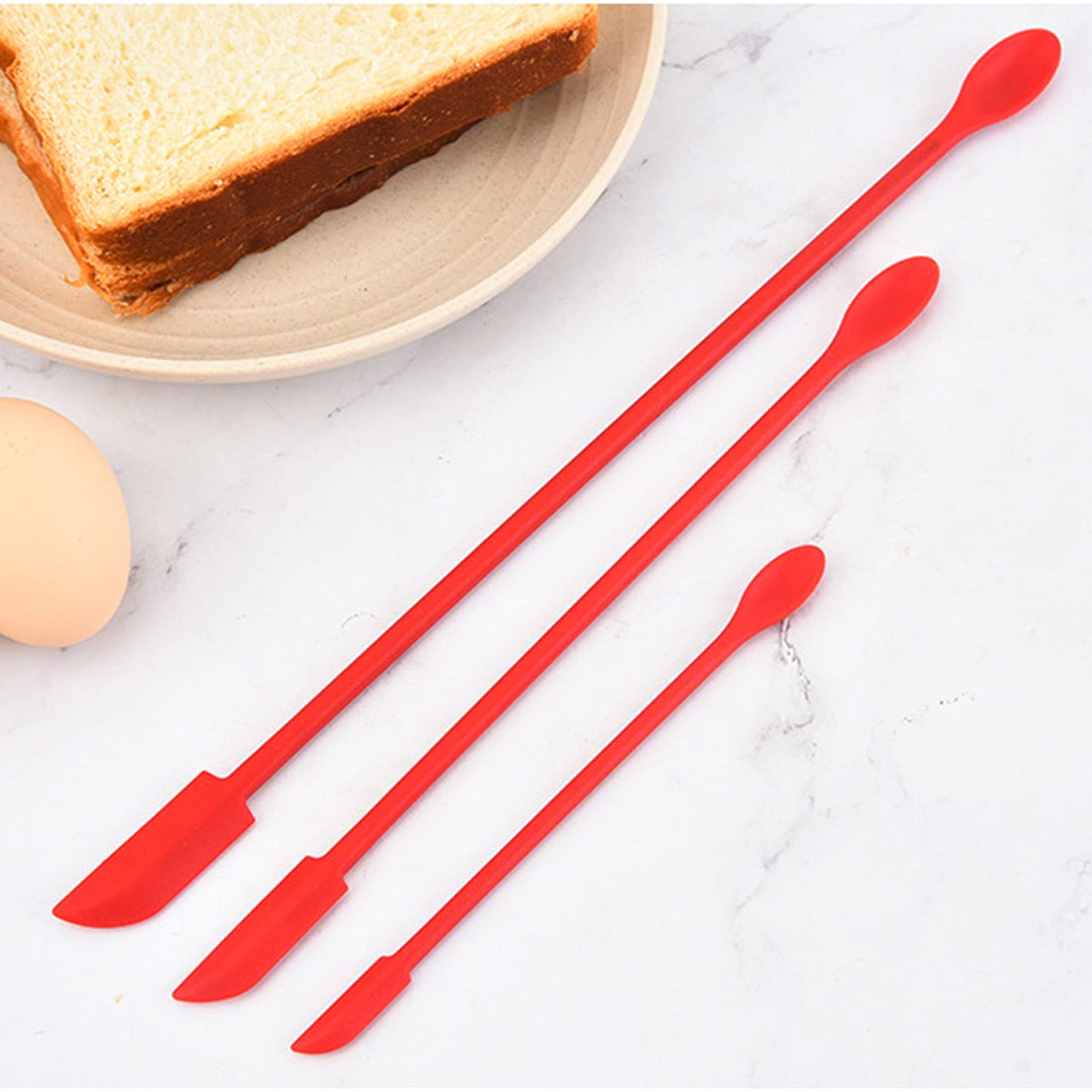 Mini Spatula Silicone, 6 Pcs Jar Spatula Small Spatulas, Reusable Double-Ended Tiny Silicone Spoon Spatula For Kitchen And Beaut
