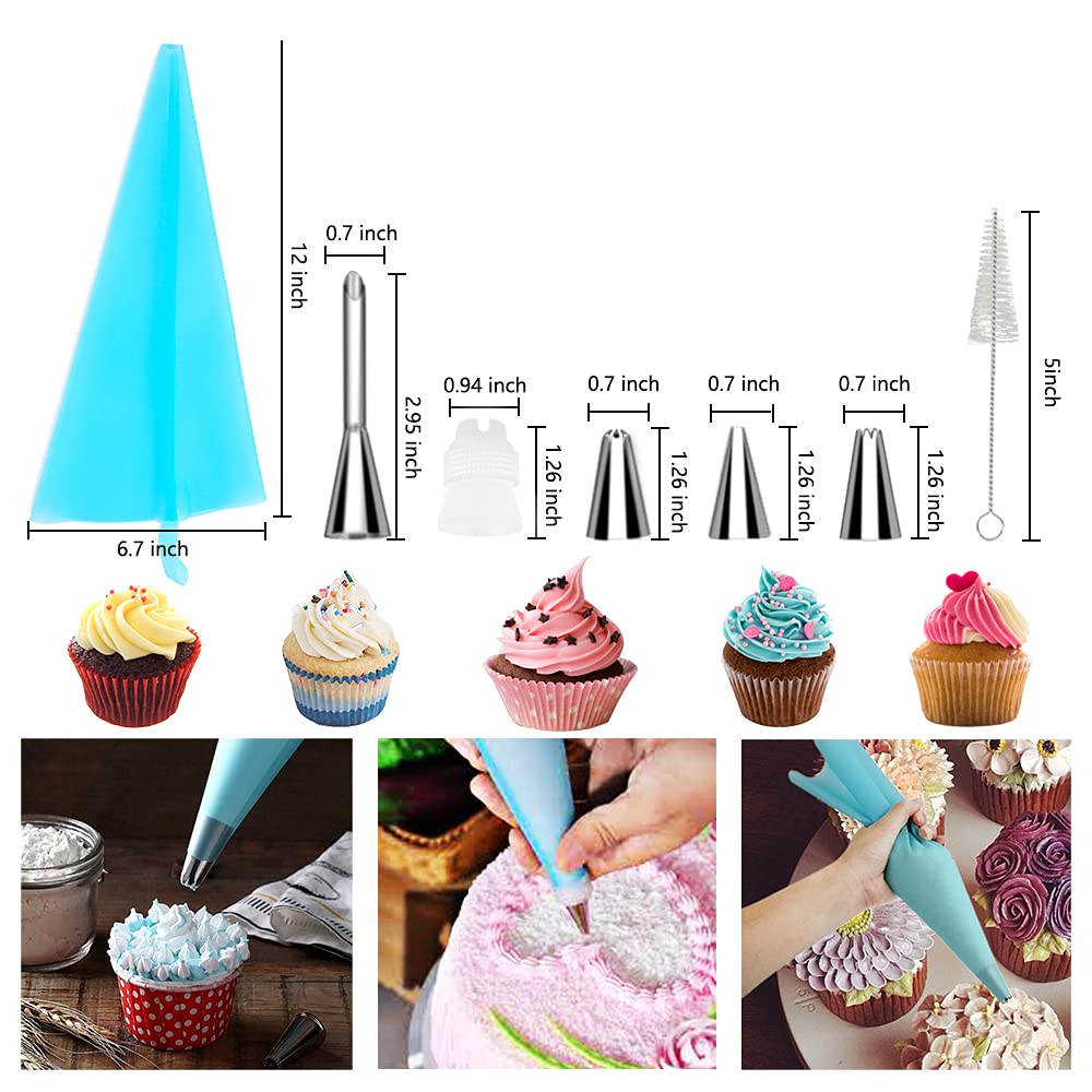 Cakeoo 35Pcs Cannoli Forms Tubes Kits, Cream Horn Mold, Non-Stick Stainless Steel 16Pcs Cone Shaped And 12Pcs Tubular Shaped Bak