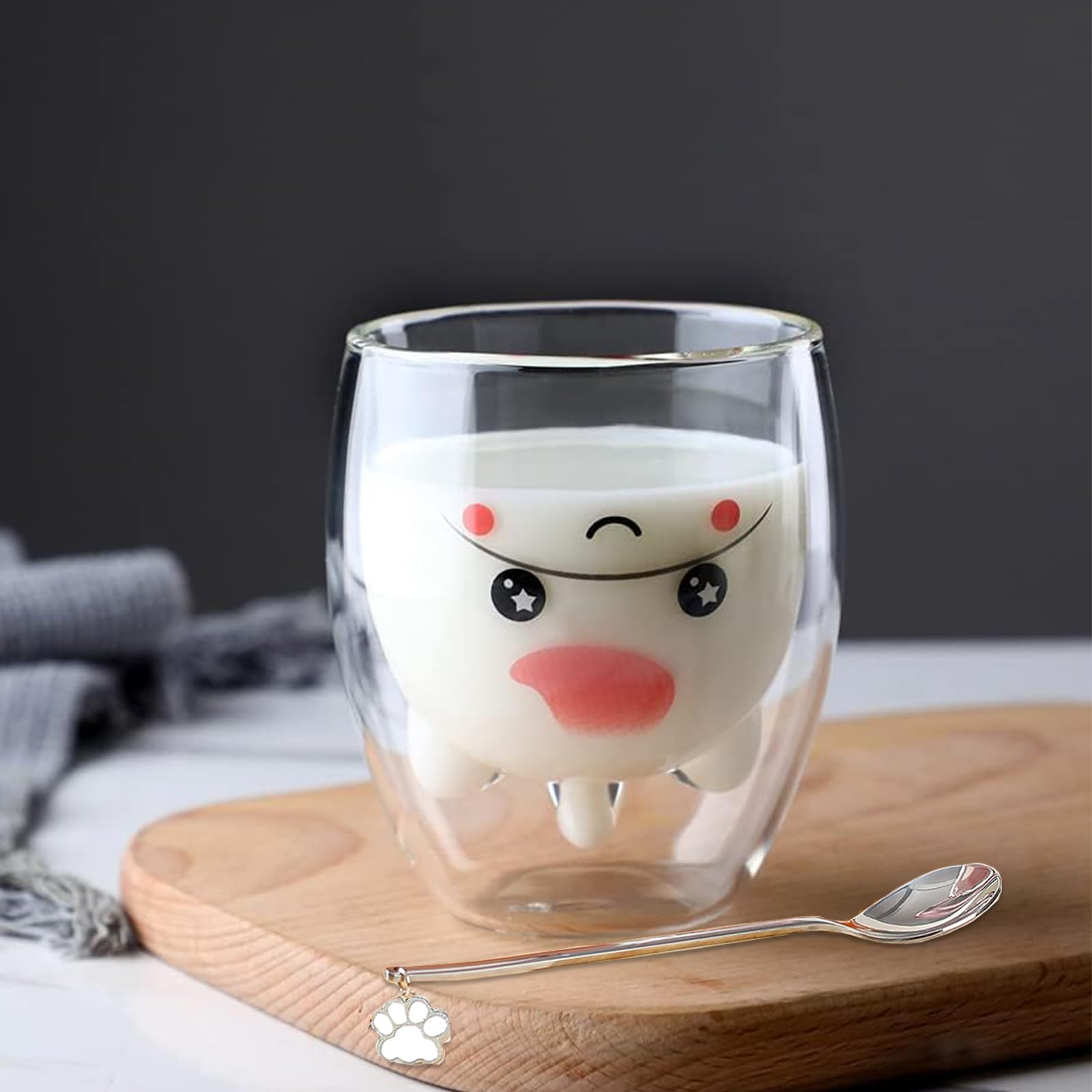Unicorn Mug Cute Mugs Glass Double Wall Insulated Glass Espresso Cup, Coffee Cup, Tea Cup, Milk Cup, Kawaii Gifts, For Women Gir
