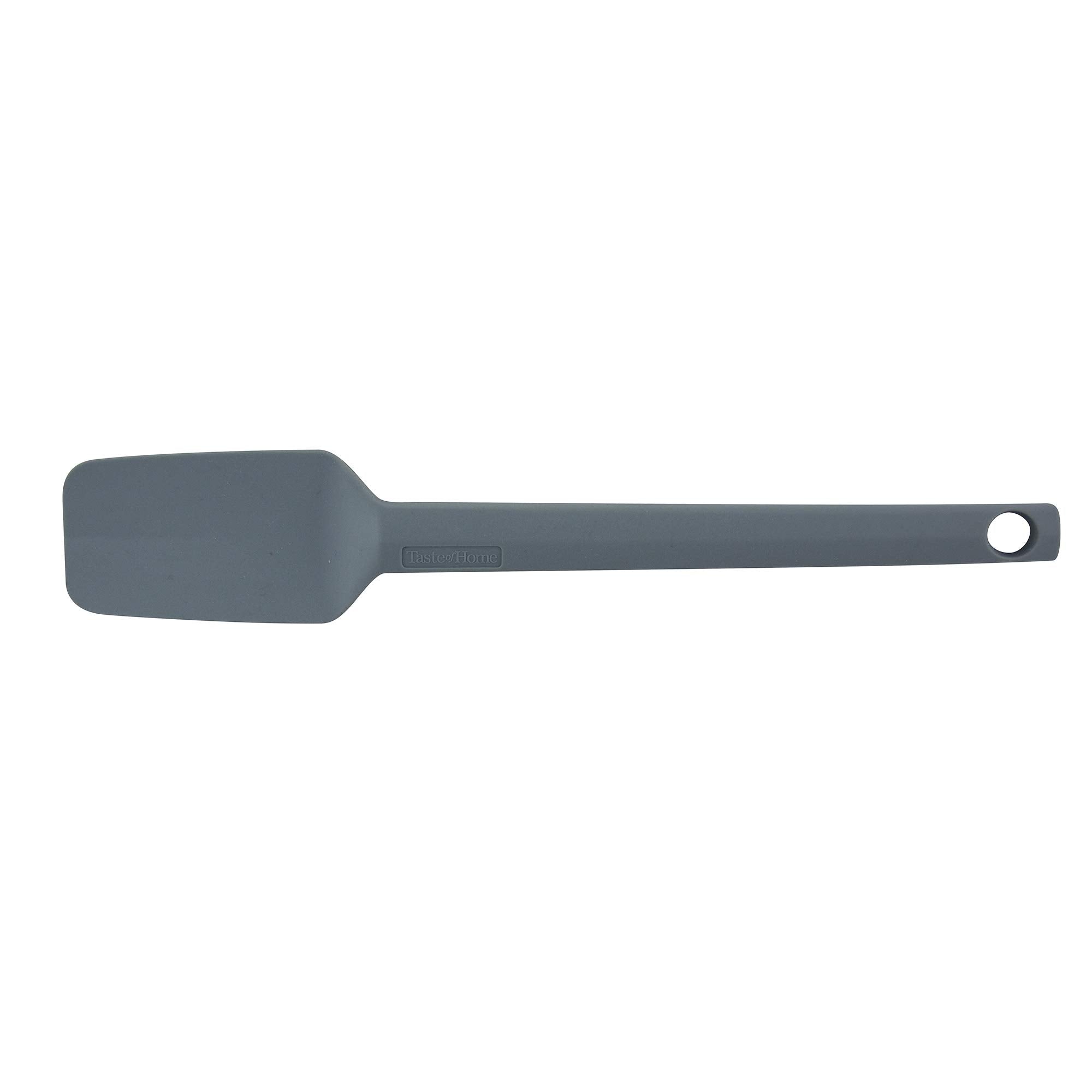 Taste Of Home 4 Piece Ash Gray Silicone Utensil Set - Includes Spatula, Spoonula, Basting/Pastry Brush & Mini Spatula