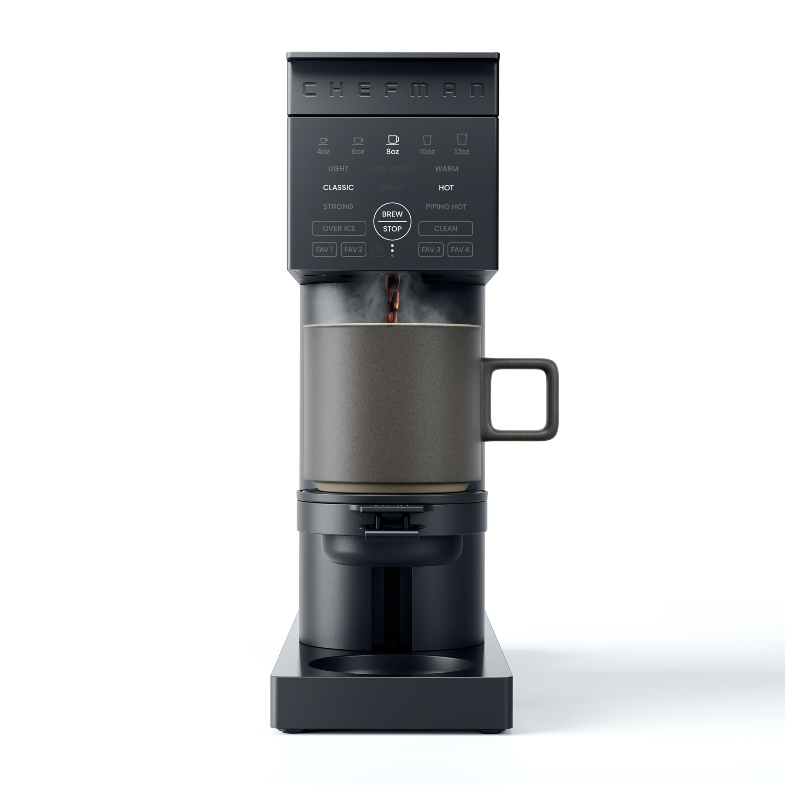 Chefman Single Serve Coffee Maker, Works with K-Cup & Grounds