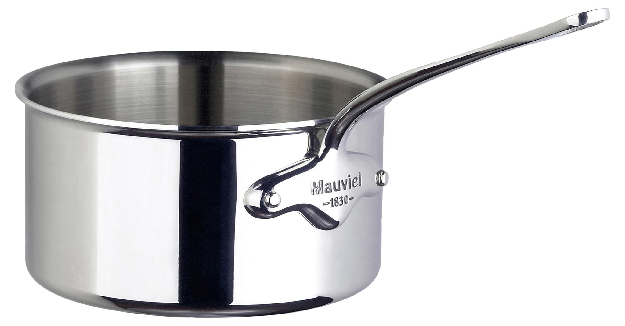 Mauviel 5210.18 MCook Saucepan With 2.6 Quart/7 Cast Handle, Stainless Steel, 18