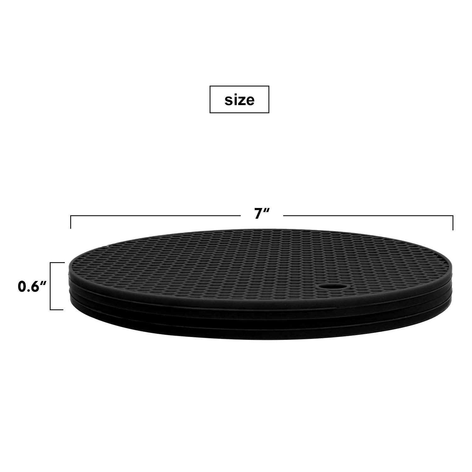 Extra Thick Silicone Trivets Heat Resistant Pot Holder And Oven Mitts,Trivets For Hot Dishes,Nonslip Insulation Honeycomb Rubber