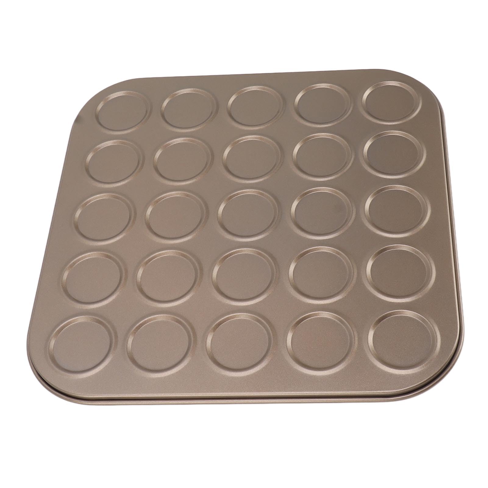 Zerodis Muffin Top Pan - Non-Stick Carbon Steel Bakeware, 25 Hole Design, High Temperature Resistant