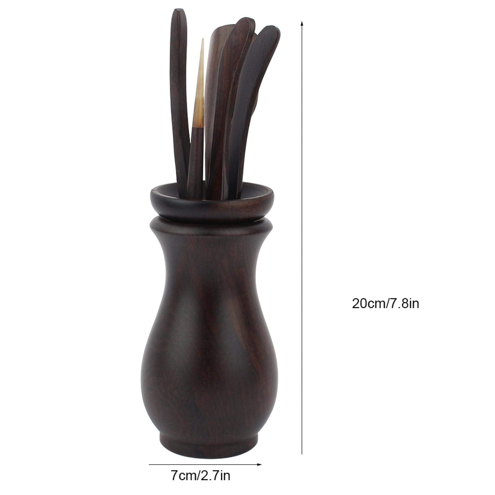 Chinese Gongfu Tea Set, 6Pcs Wooden Tea Ceremony Utensil Tools Set Tea Needle Tea Scoop Tea Clip Kungfu Tea Set