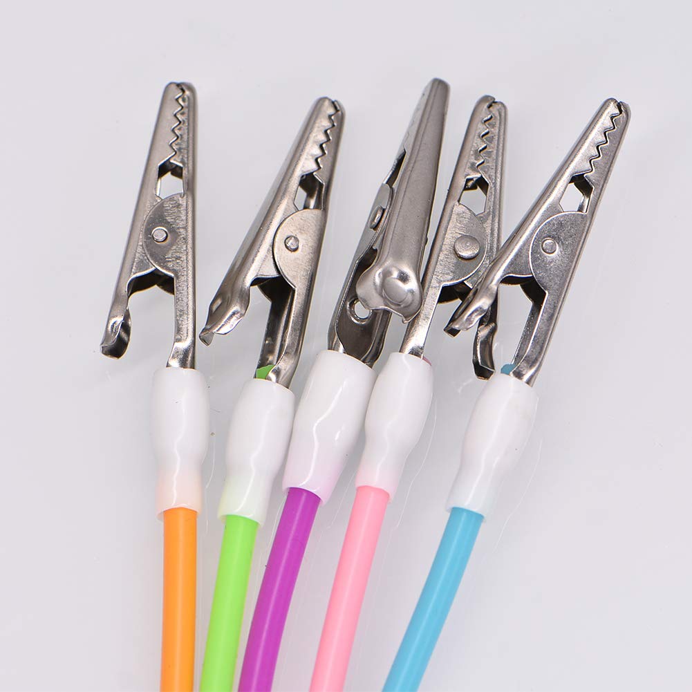 Mibiciri Dental Silicon Bib Clips,Colorful Sterilizable Bib Clips Napkin Holder Chain (10 Pcs)