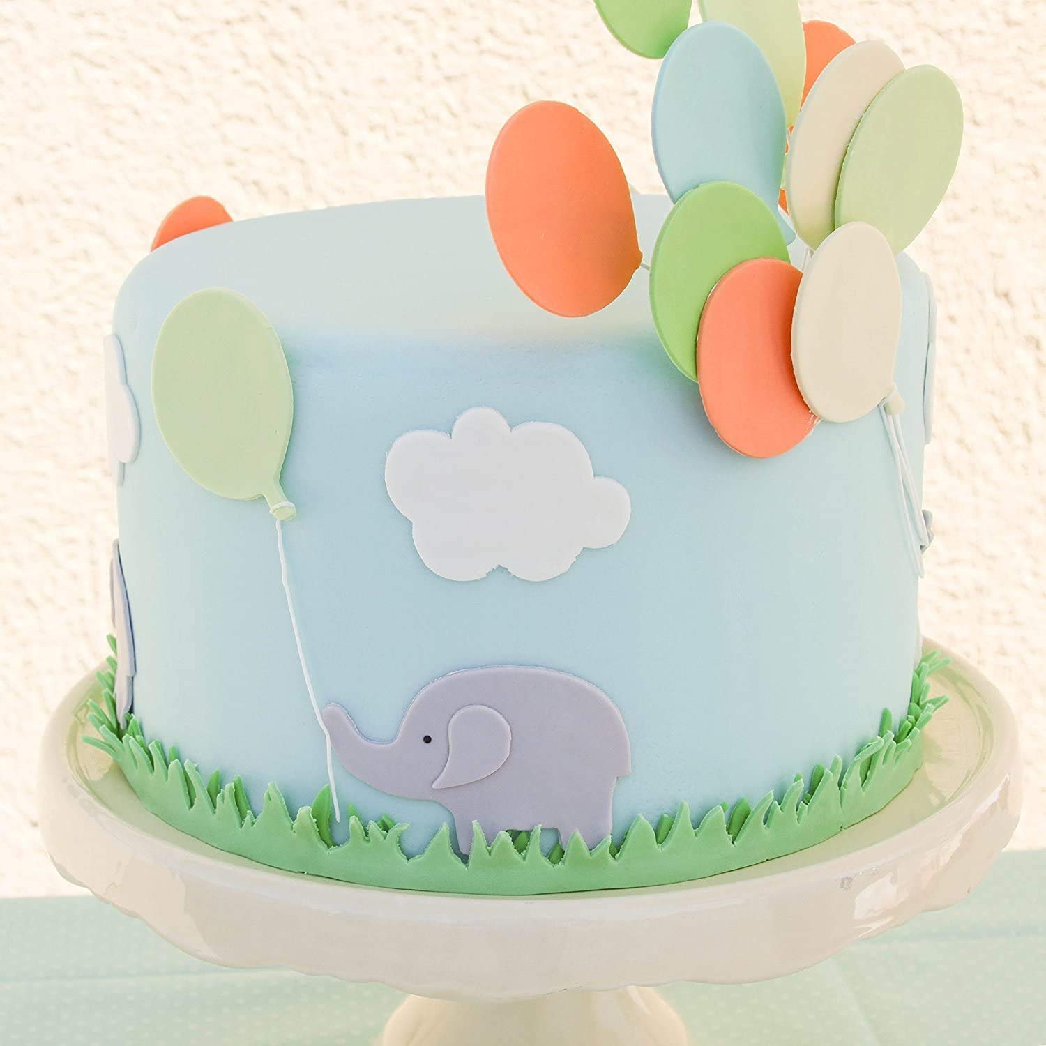 Nature Fondant Cutter Set- Sun, Clouds, Grass, Fire Plastic Gumpaste Cookie Cutter Mold For Baby Shower Cake Topper Decorating S
