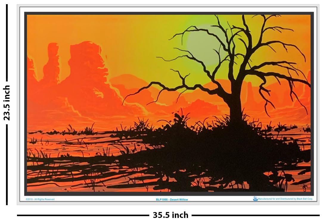Desert Willow - Laminated - Blacklight Poster - 35.5'' X 23.5''