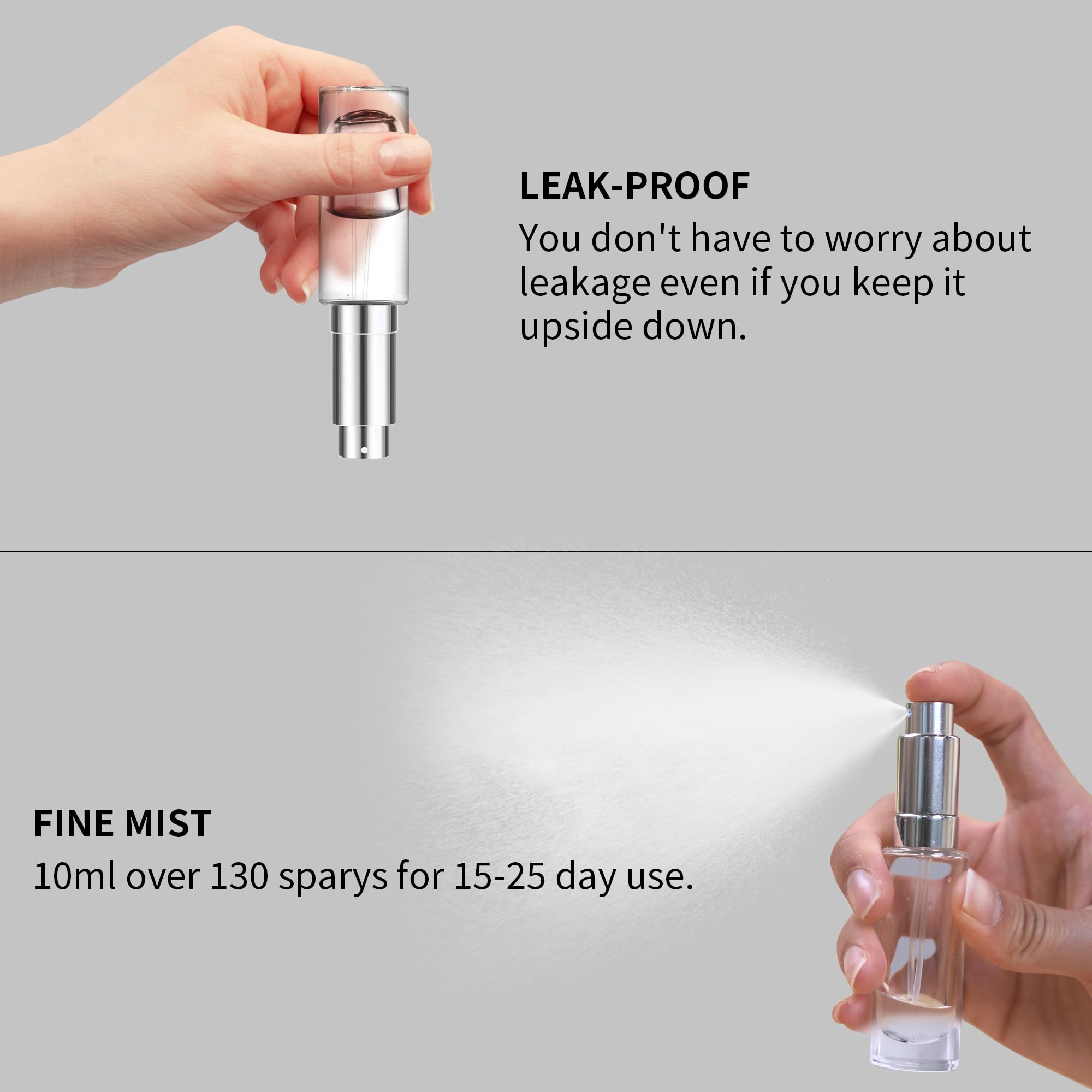 Mub 10Ml Perfume Travel Refillable Atomizer Bottle Glass Unique Top-Filling Leak-Proof Spray Bottle Atomizer Sprayer For Perfume