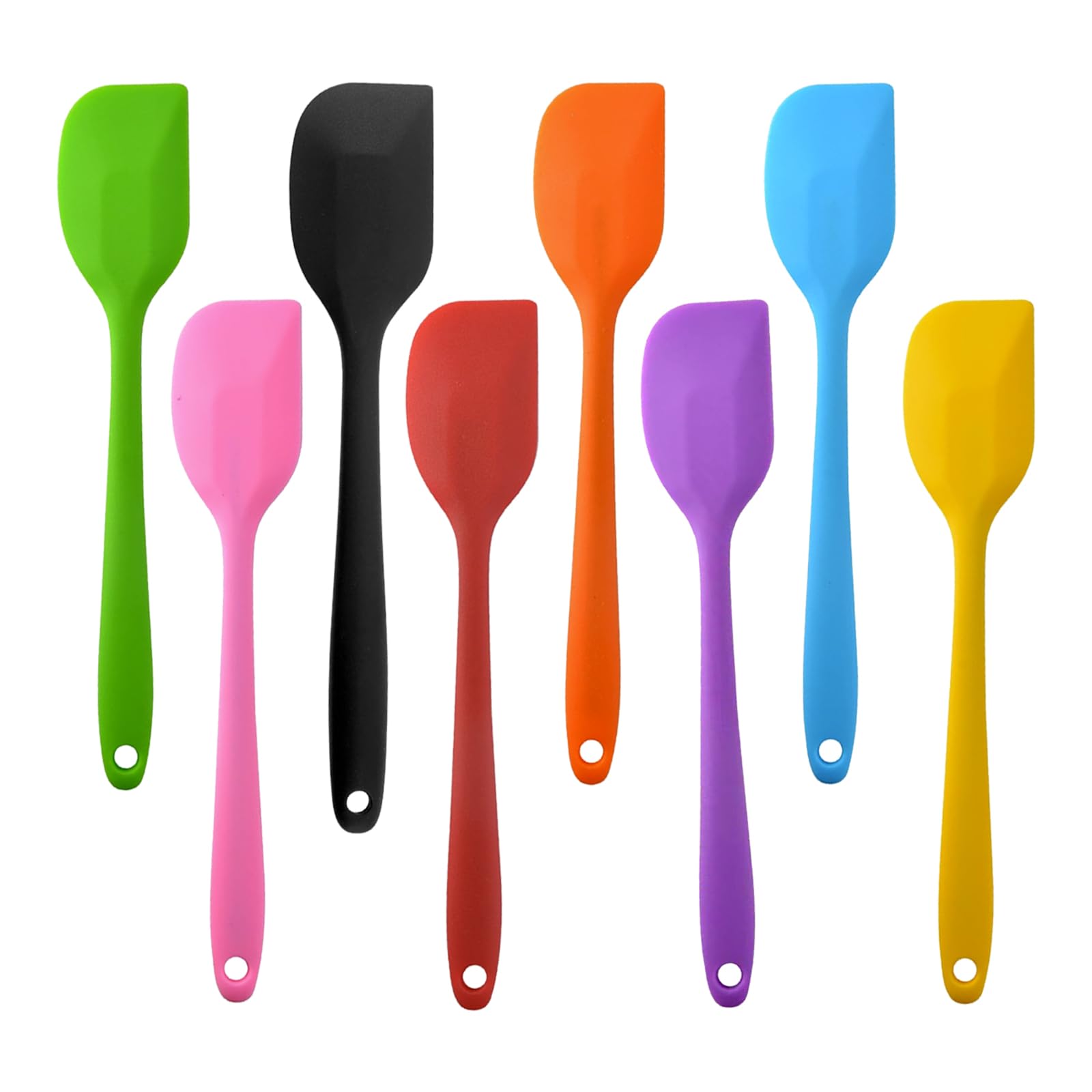 Llmsix 8 Pcs Small Spatulas 8.3 Inch Mini Silicone Spatula Heat-Resistant Small Mixing Spatula Non-Stick Mini Silicone Spatula F