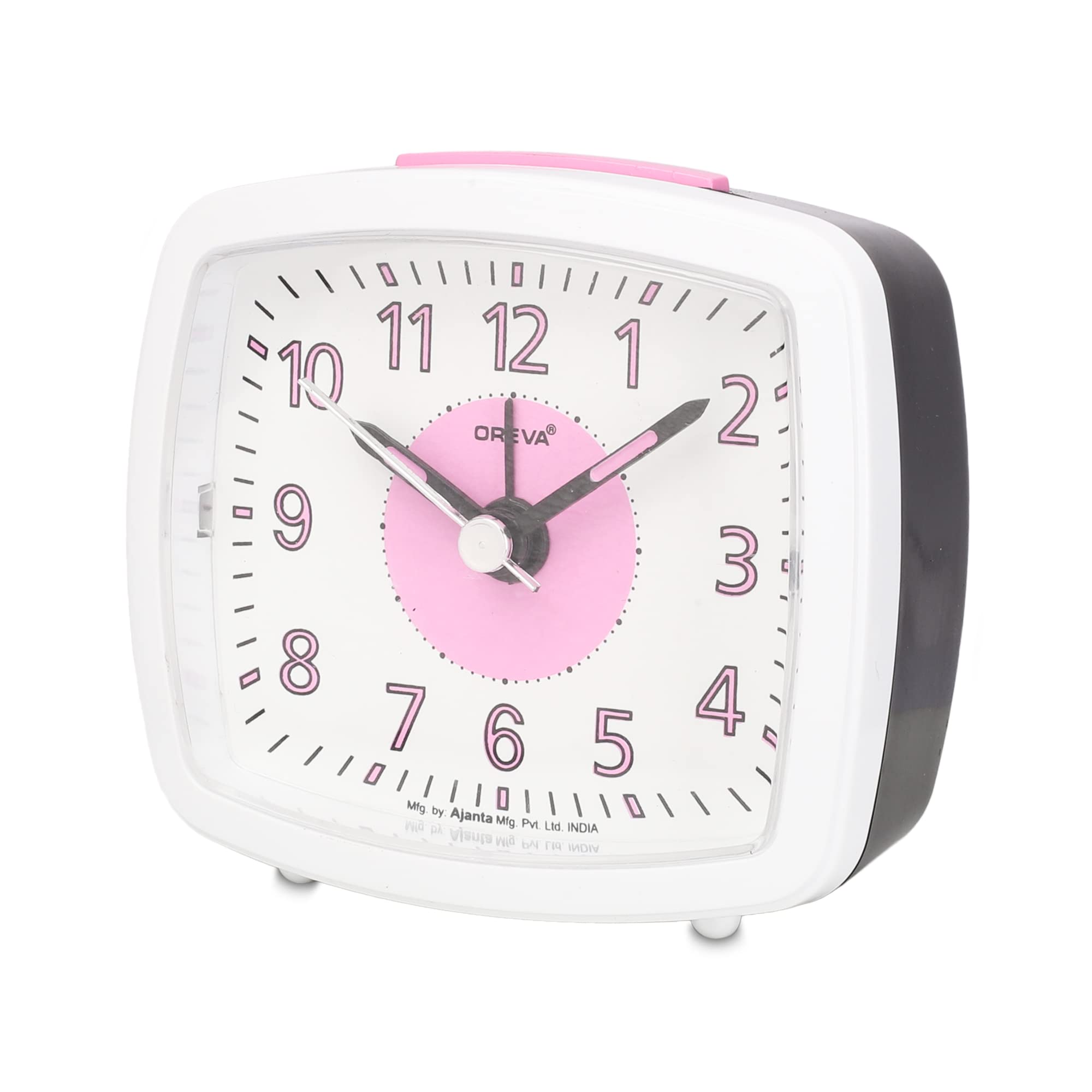 Oreva Bip Alarm Table Clock (8.8 Cm X 4.3 Cm X 8.3 Cm, Aa3297) (Pink)