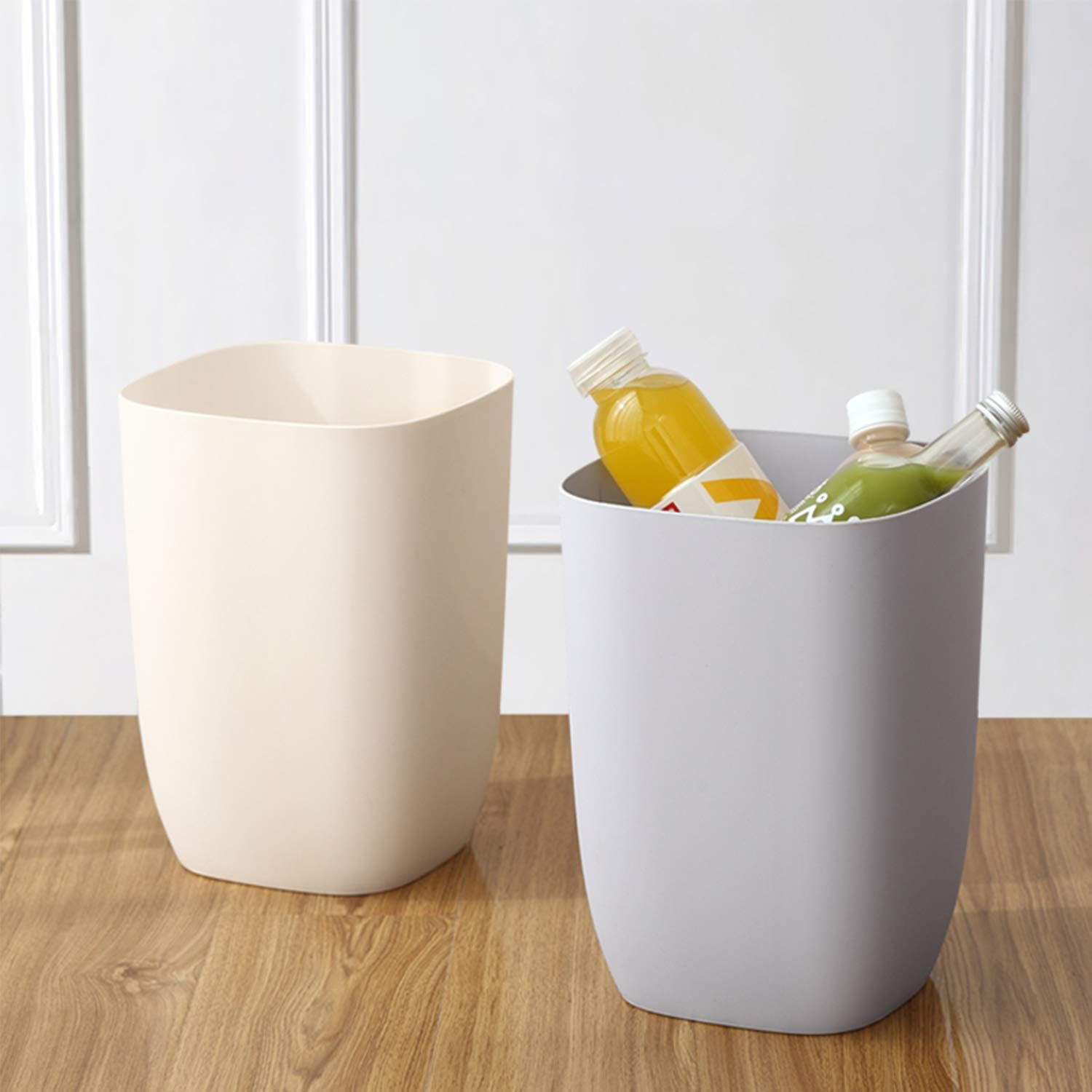 Mingol Bathroom Trash Can, Small Garbage Can For Bedroom, Living Room, Kitchen, Slim Cute Plastic Waste Basket For Office, 7L, G