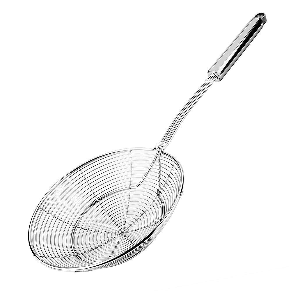 Artyea Skimmer, Stainless Steel Spider Strainer, Ladle For Pasta, Spaghetti, Noodles And Frying In Kitchen - 6 Inches Bowl, 16.4
