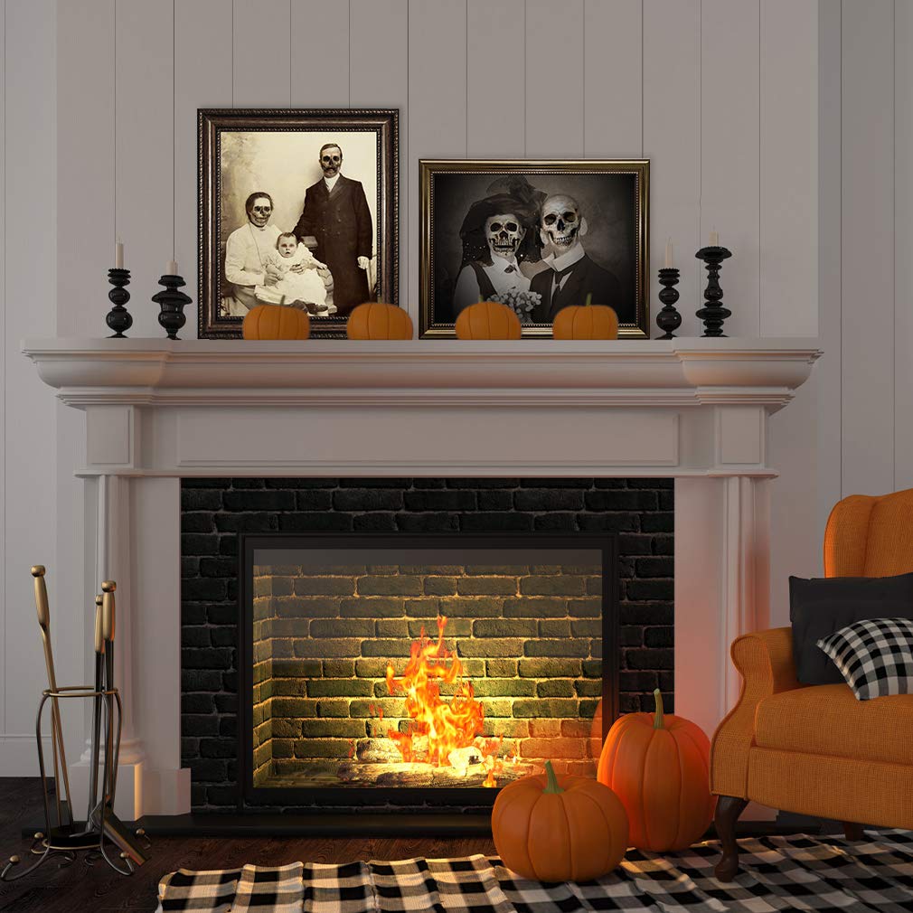 Halloween Decorations  12 Pieces Laminated Halloween Gothic Decor Poster Frames Durable Haunted House Creepy Portraits Pictures Spooky Home Decor