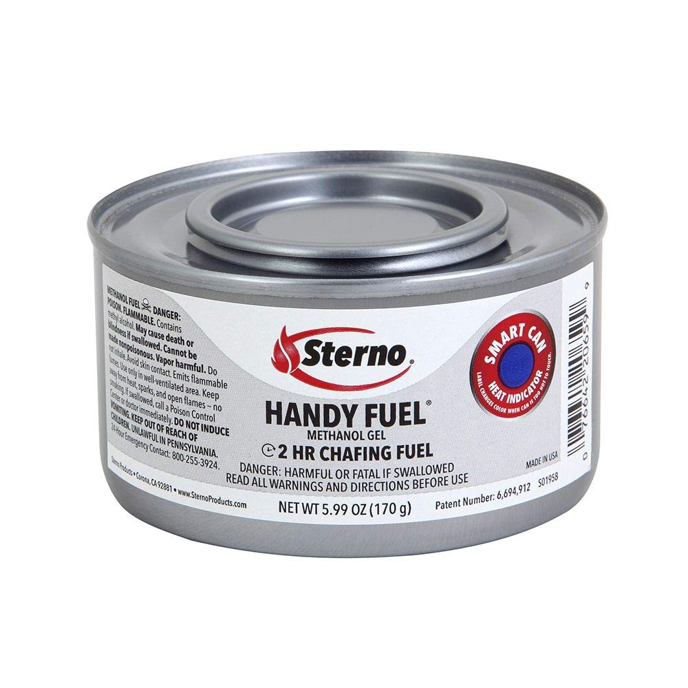 Sterno Products 20102 2 Hour Handy Gel Chafing Fuel 6.7Oz, Methanol-6 Packs, Blue