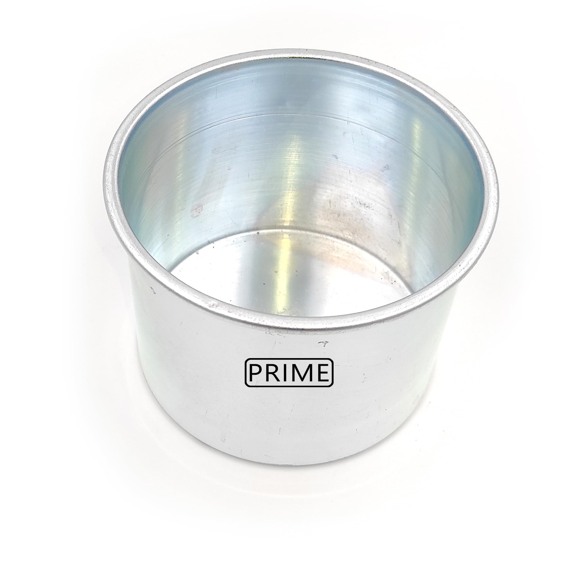 Prime Bakers And Moulders Small Round Aluminum Baking Cake Pan/Mould For Oven (4 Inch), Silver
