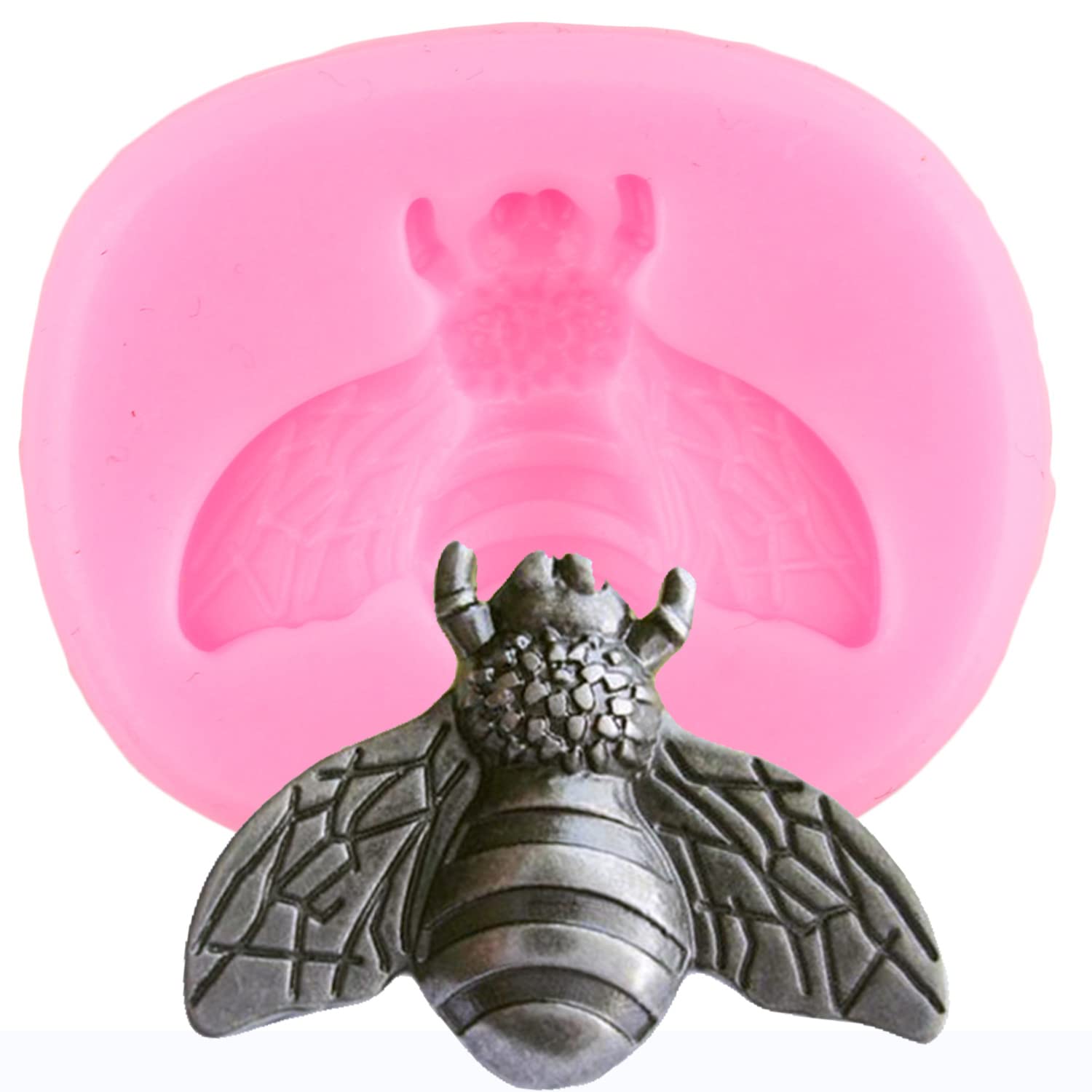 Mujiang Bumble Bee Silicone Fondant Molds For Cupcake Topper Cake Decorating Candy Chocolate Baking Set Of 4