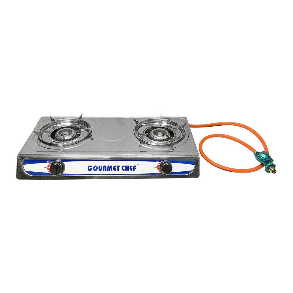 Portable 2 Double Burners Stove Range Propane Gas Stove 20,000 Btu