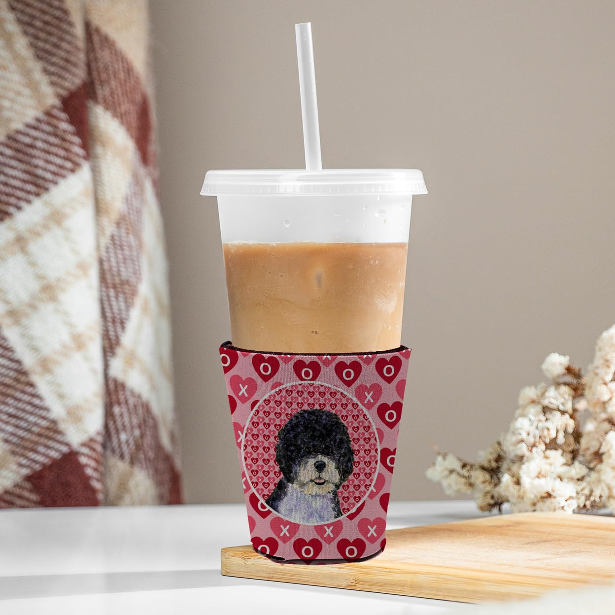 Portuguese Water Dog  Red Solo Cup Beverage Insulator Hugger