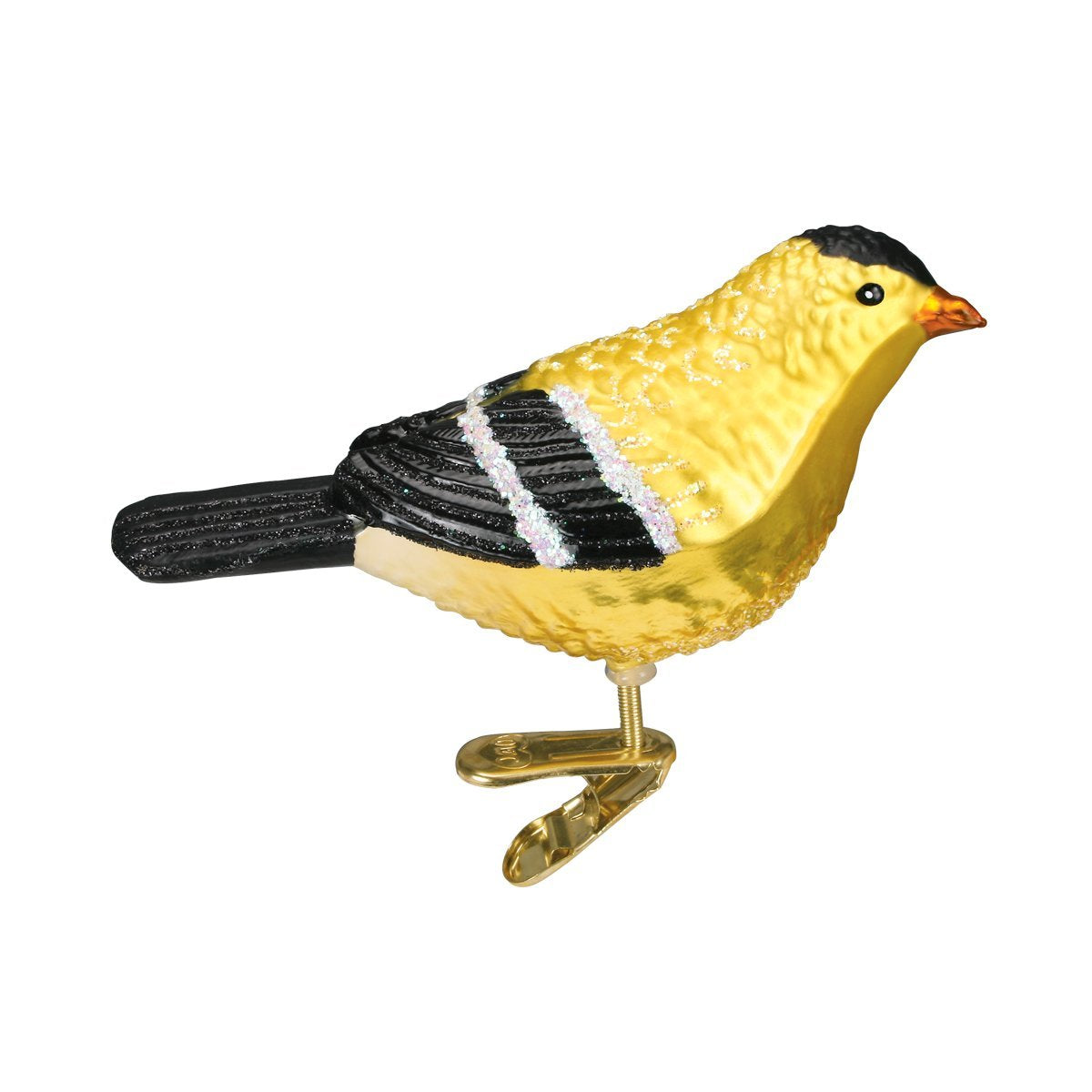 Old World Christmas Ornaments: Bird Watcher Collection Glass Blown Ornaments for Christmas Tree, American Goldfinch