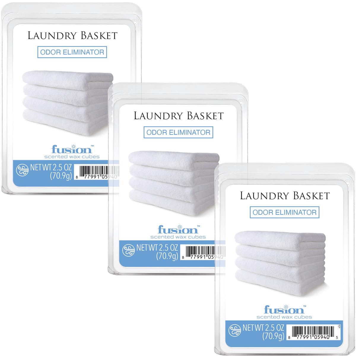 FUSION by Scentsationals Scented Wax Fragrance Melts - Laundry Basket - Wax Cubes Pack, Home Warmer Tart, Electric Wickless Cand