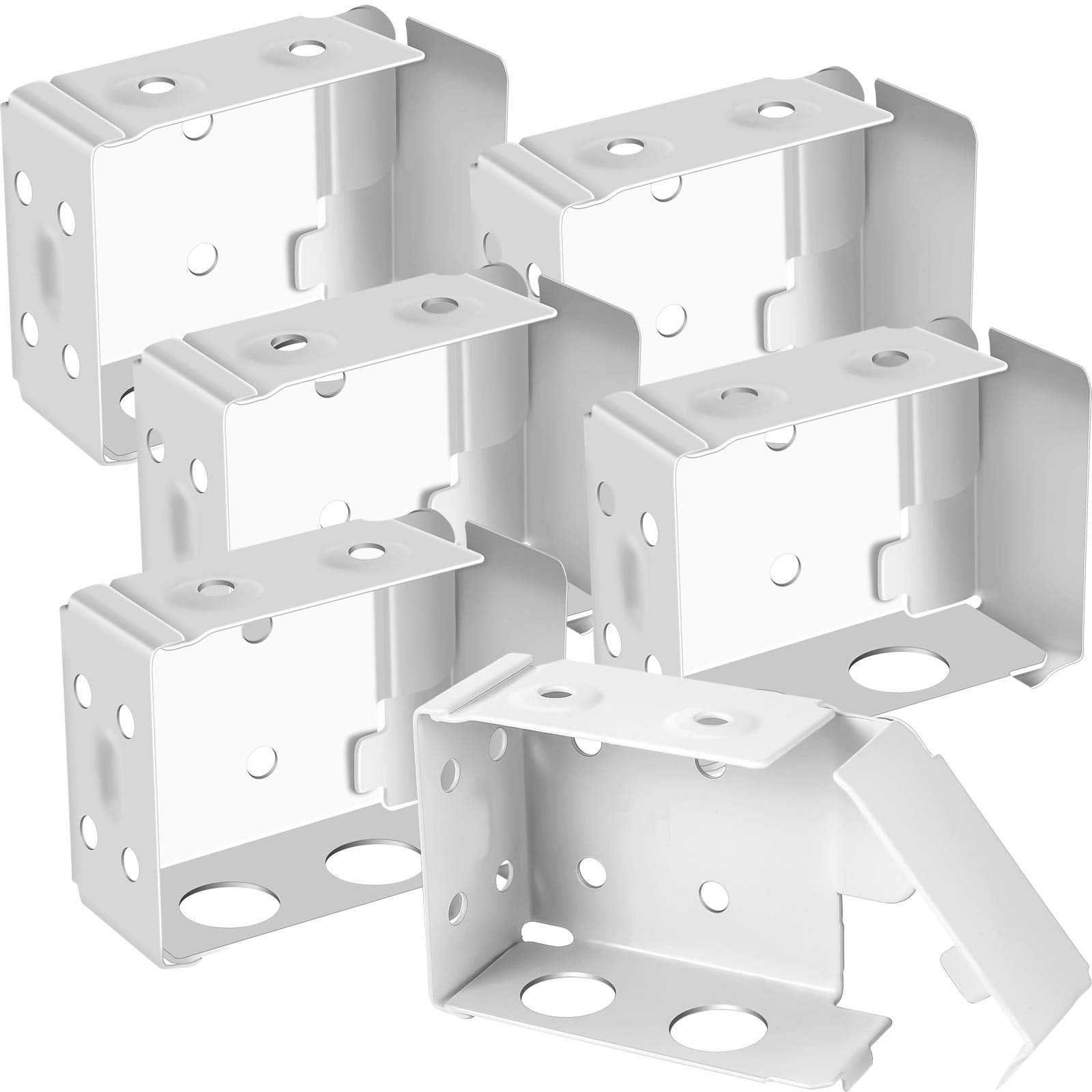 Hotop Blind Brackets 2.5 Inch Low Profile Box Mounting Bracket for Window Blinds Headrail Bracket, White