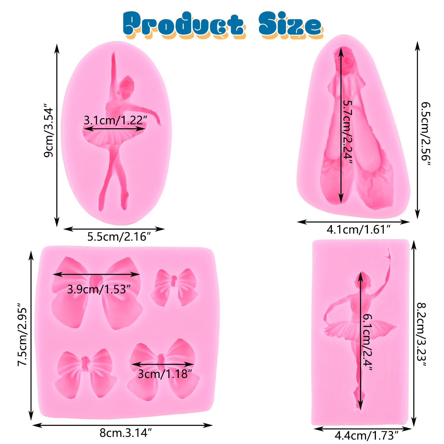 Mujiang Ballet Dancer Shoes Silicone Mold Bow Fondant Mold For Sugar Cake Decorating Cupcake Topper Candy Chocolate Gum Paste Po