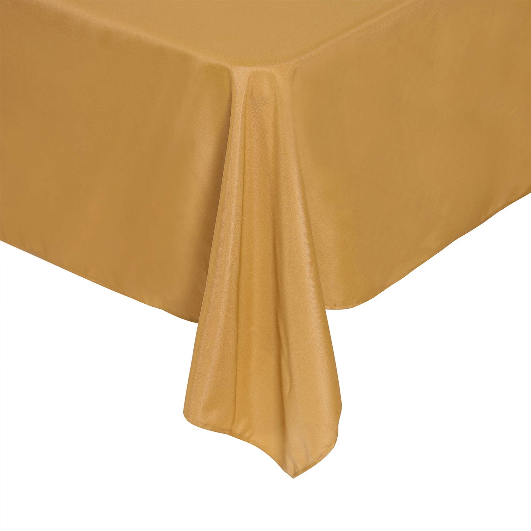 Rectangle Tablecloth 90X156 Inch Washable Polyester Fabric Table Cloth For Wedding Party Dining Banquet Decoration(90X156, Gold)