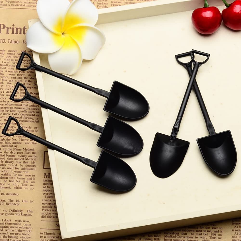 Uuyyeo 100 Pcs Plastic Ice Cream Spoons Mini Dessert Shovels Pudding Yogurt Spoons Shovel Shape Spoons For Potted Cake