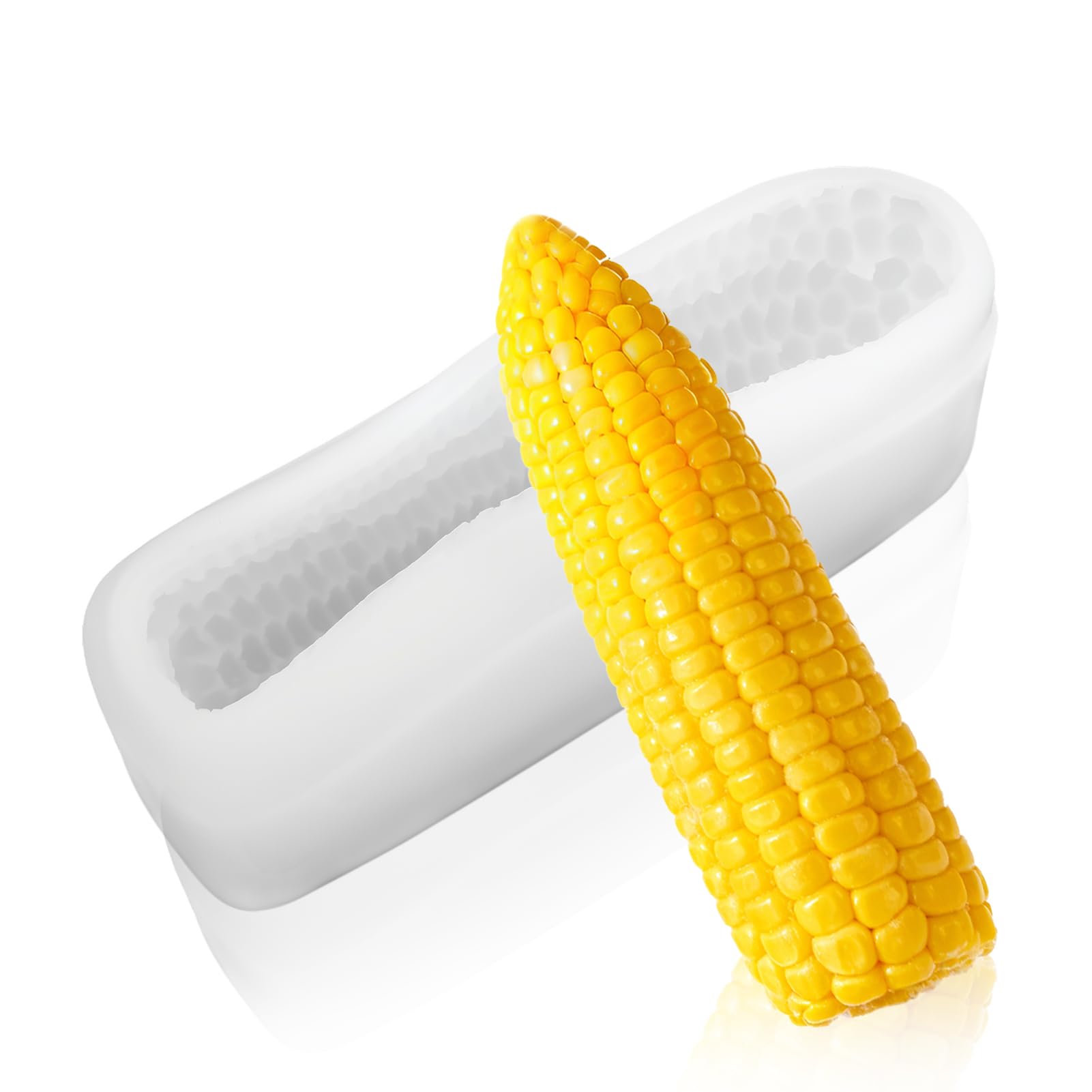 Frdhee Corn Stick Bread Mold for Baking, 3D Corn Baking Mold Non Stick Cake Pan Silicone Mold for Mousse Cake Chocolate and Soap