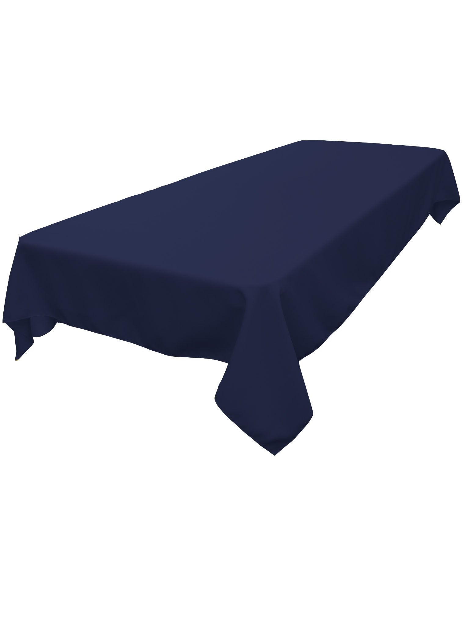 LA Linen Polyester Poplin 60 by 90-Inch Rectangular Tablecloth  Navy
