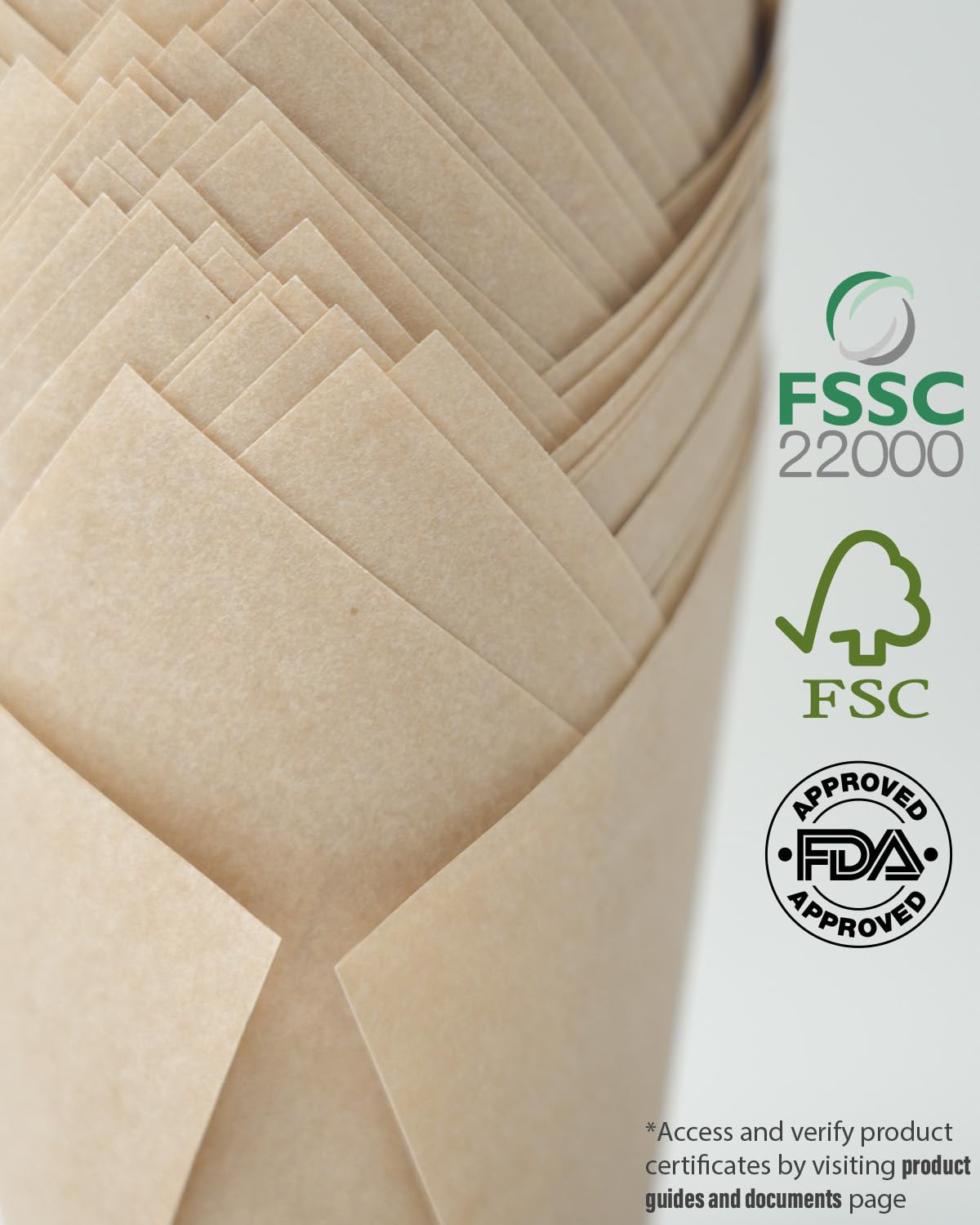 Bake Choice Nordic 75Gsm Paper 200Pcs Natural Tulip Cupcake Liners For Baking Cups, Unbleached Eu Parchment Paper Tulip Muffin L