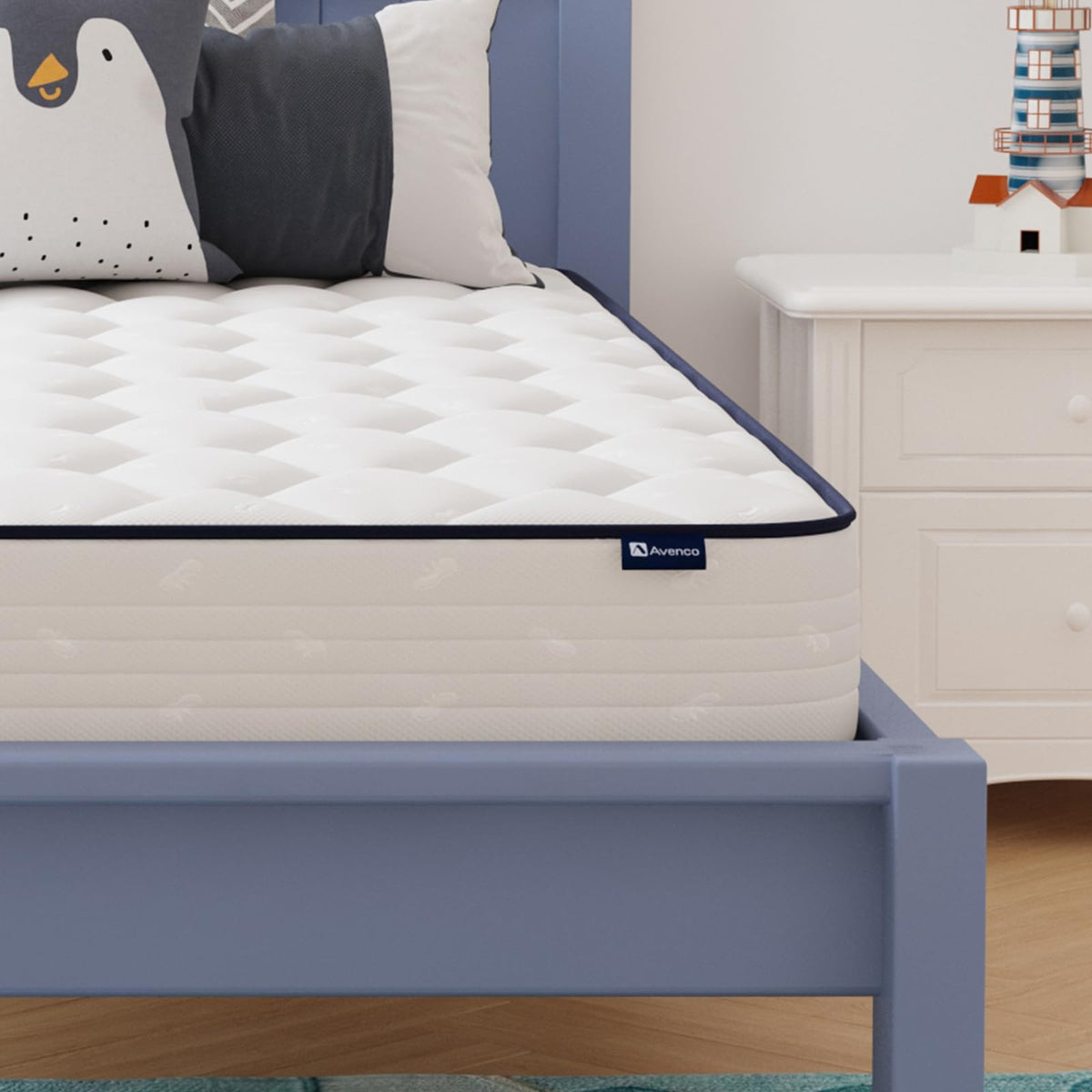 Avenco 8 Inch Twin Mattress, Twin Bed Mattress In A Box, Medium Soft, Breathable Fabric Cover & Adaptive Support, Certipur-Us Ce
