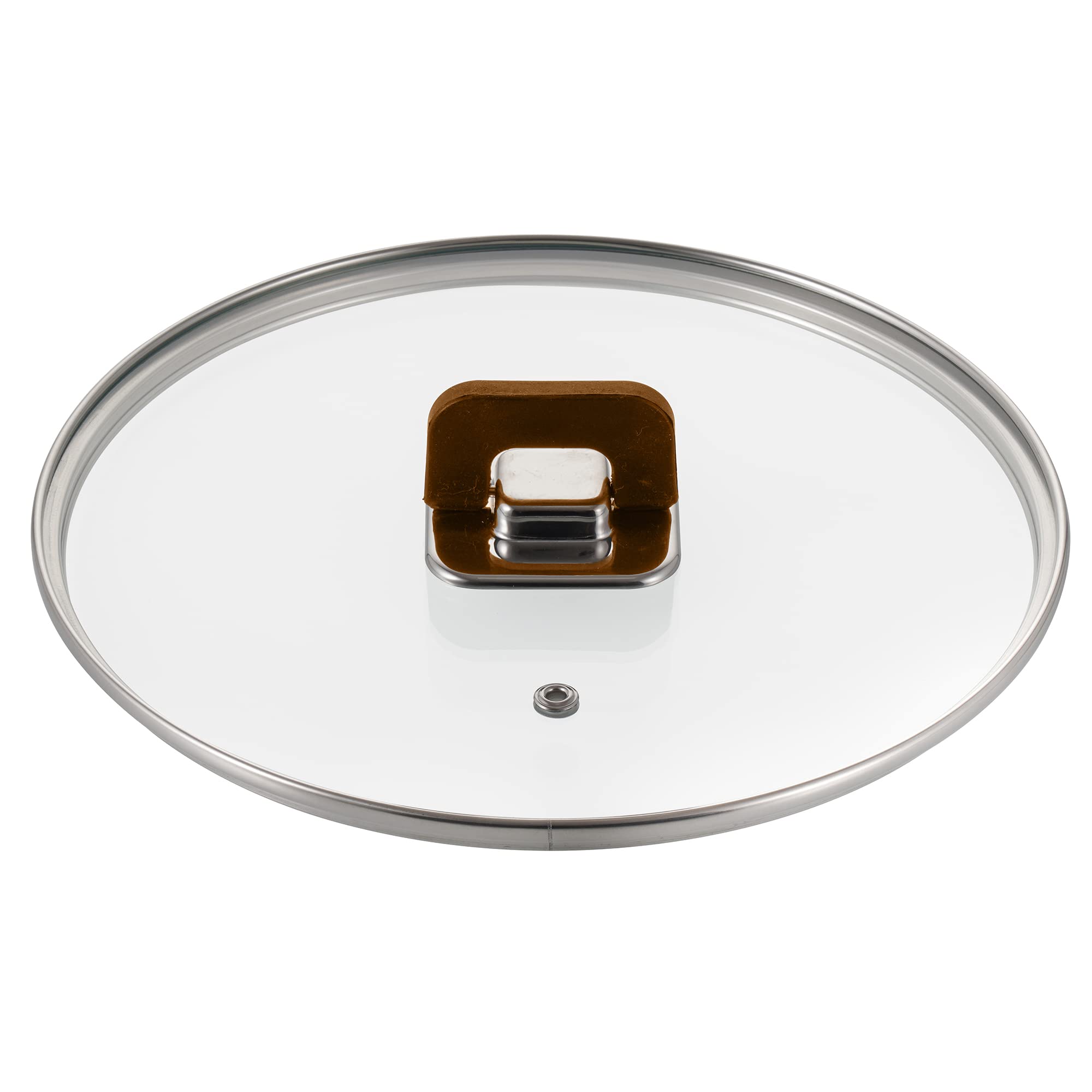 Dana Trading NutriChef 5 Quart CasseroleSeeThrough Tempered Glass Lids, Works with Model: NCCWSTKBR (Brown), One Size