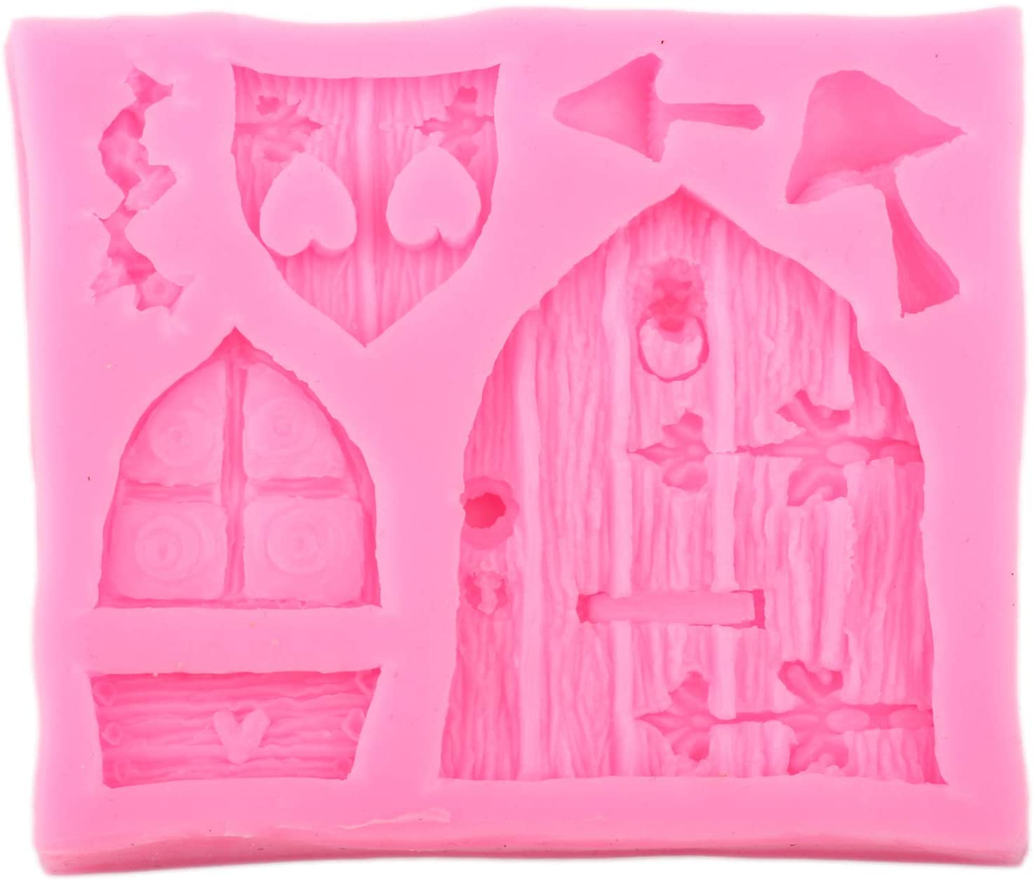 Set Of 4 Enchanted Vintage Fairy Garden Fairy Gnome Home Door Snail Silicone Molds For Fondant Candy Making Chocolate Mold Desse