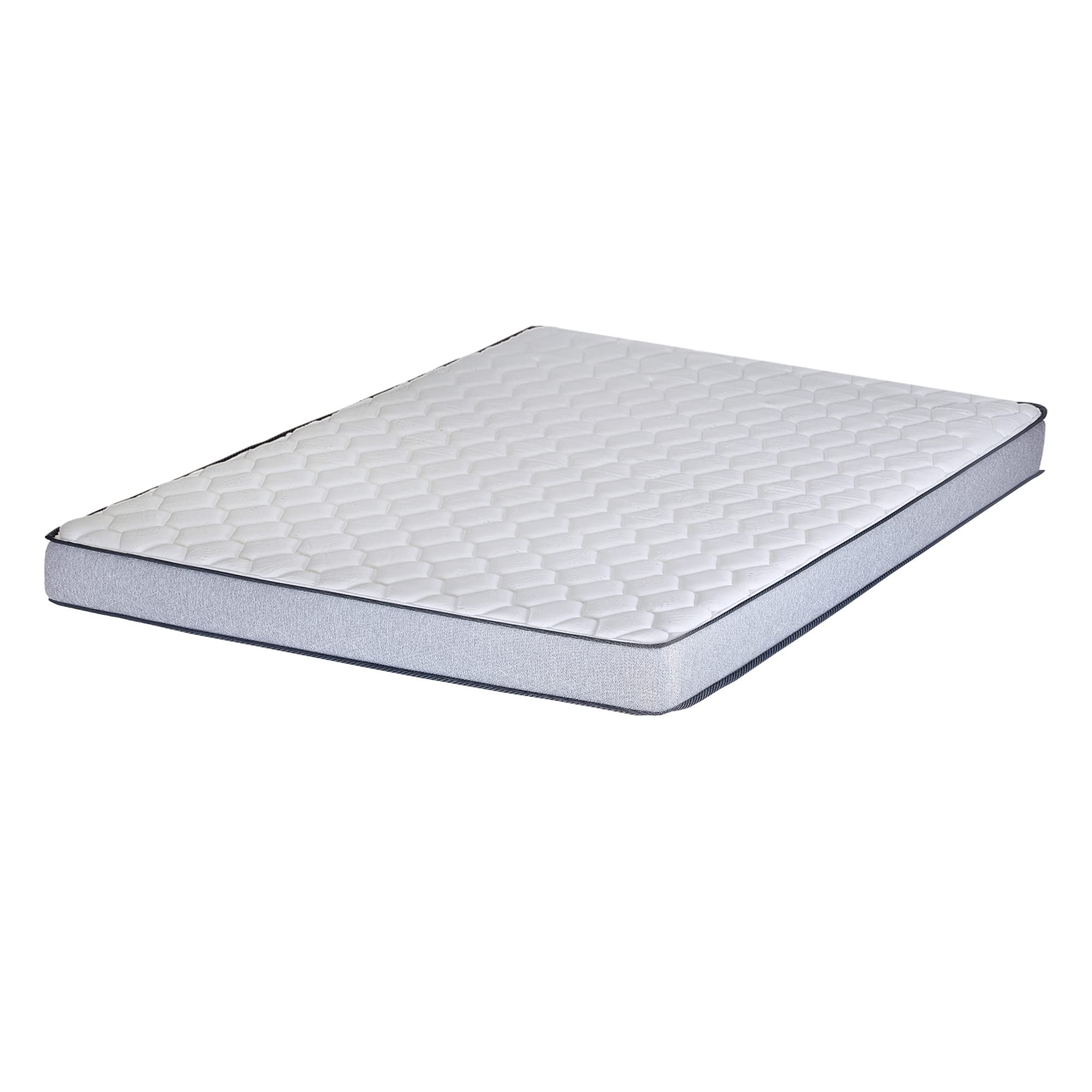 Treaton, Foam Mattress 5-Inch Medium Firm Tight Top High Density Foam Mattress, Queen, Gray
