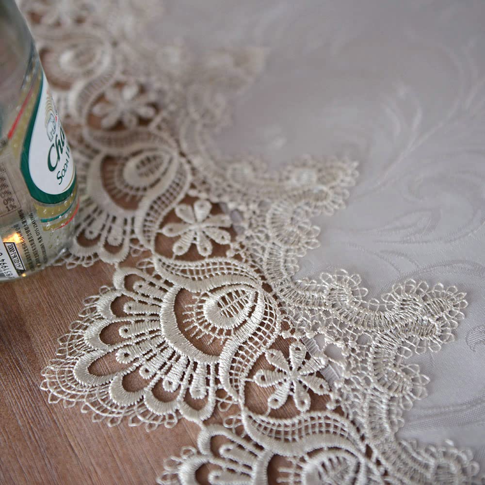 Artable Lace Table Runner Macrame Farmhouse Boho Christmas Rustic Embroidered Dresser Scarf Oblong For Wedding Shower Kitchen Ou