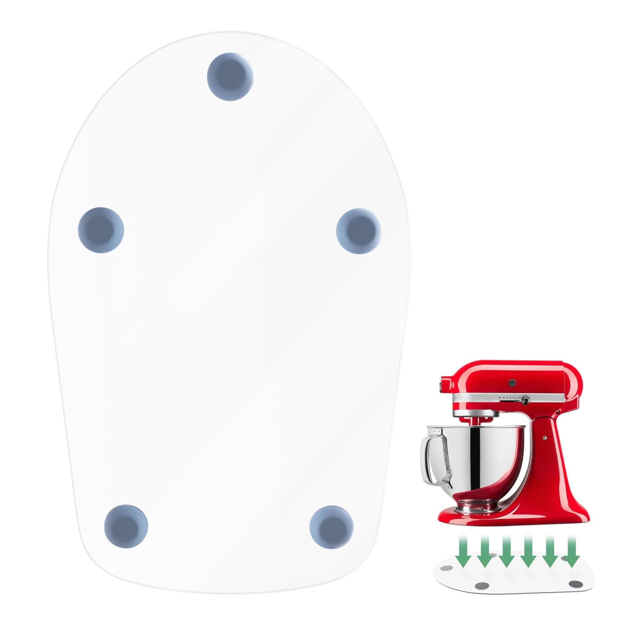 SIUDANGKA Mixer Slider Mat for KitchenAid 4.5 QT, Acrylic Sliding Tray Pad, Clear