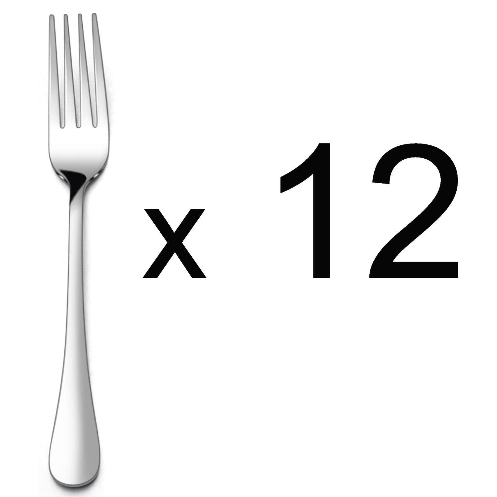 E-Far Salad Forks Set Of 12, Appetizer Dessert Forks Stainless Steel, Silverware Flatware Small Forks, Mirror Finish, Dishwasher