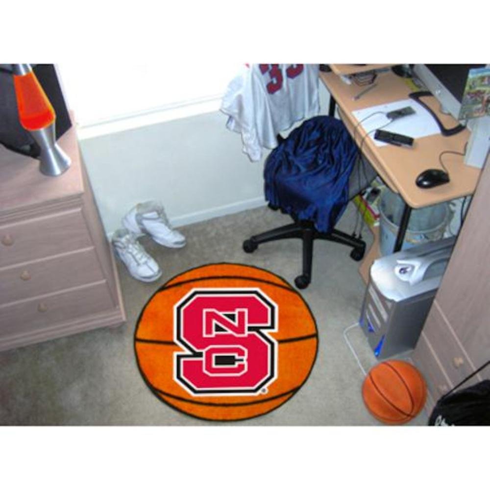 Fan Mats 3369 NCSU - North Carolina State University Wolfpack 27 Diameter Basketball Shaped Area Rug