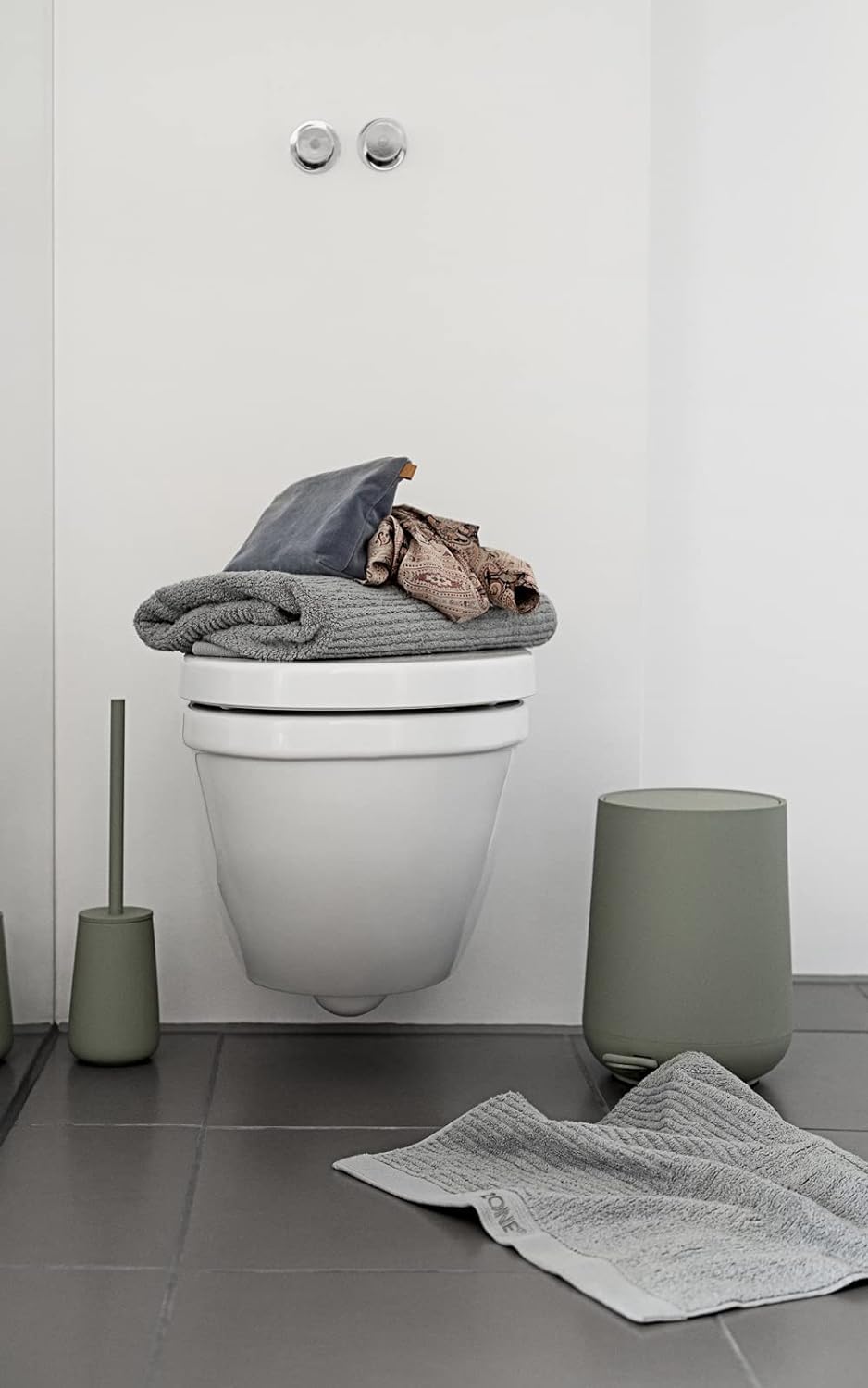 Zone Denmark Modern Elegance Nova Bathroom Bin, Cosmetic Bin, And Waste Bin - Sleek Design For Stylish Bathrooms And Efficient W
