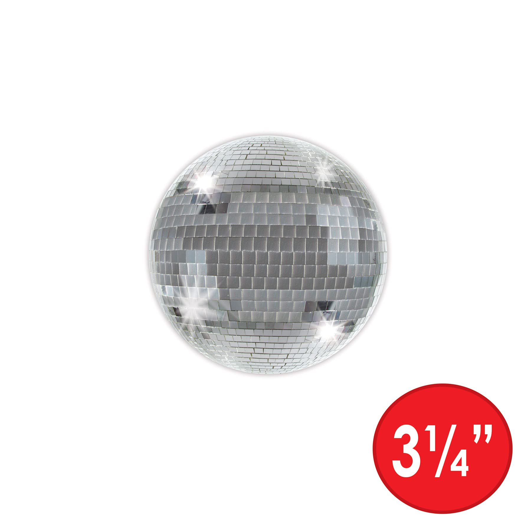 Beistle 24 Piece 70'S Theme Party Decorations Disco Ball Drink Coasters Retro Throwback Tableware, 3.25'' X 3.25'', Silver