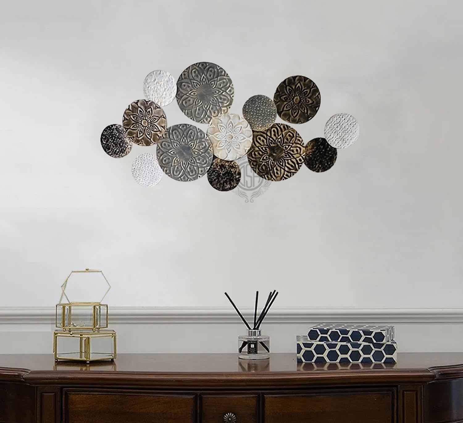 DSH CRAFTING YOUR CURIOSITY Metal Wall Decor Wall Mounted Hanging Multi Color Wall Arts(41 X22 Inch) Perfect For home Decoration