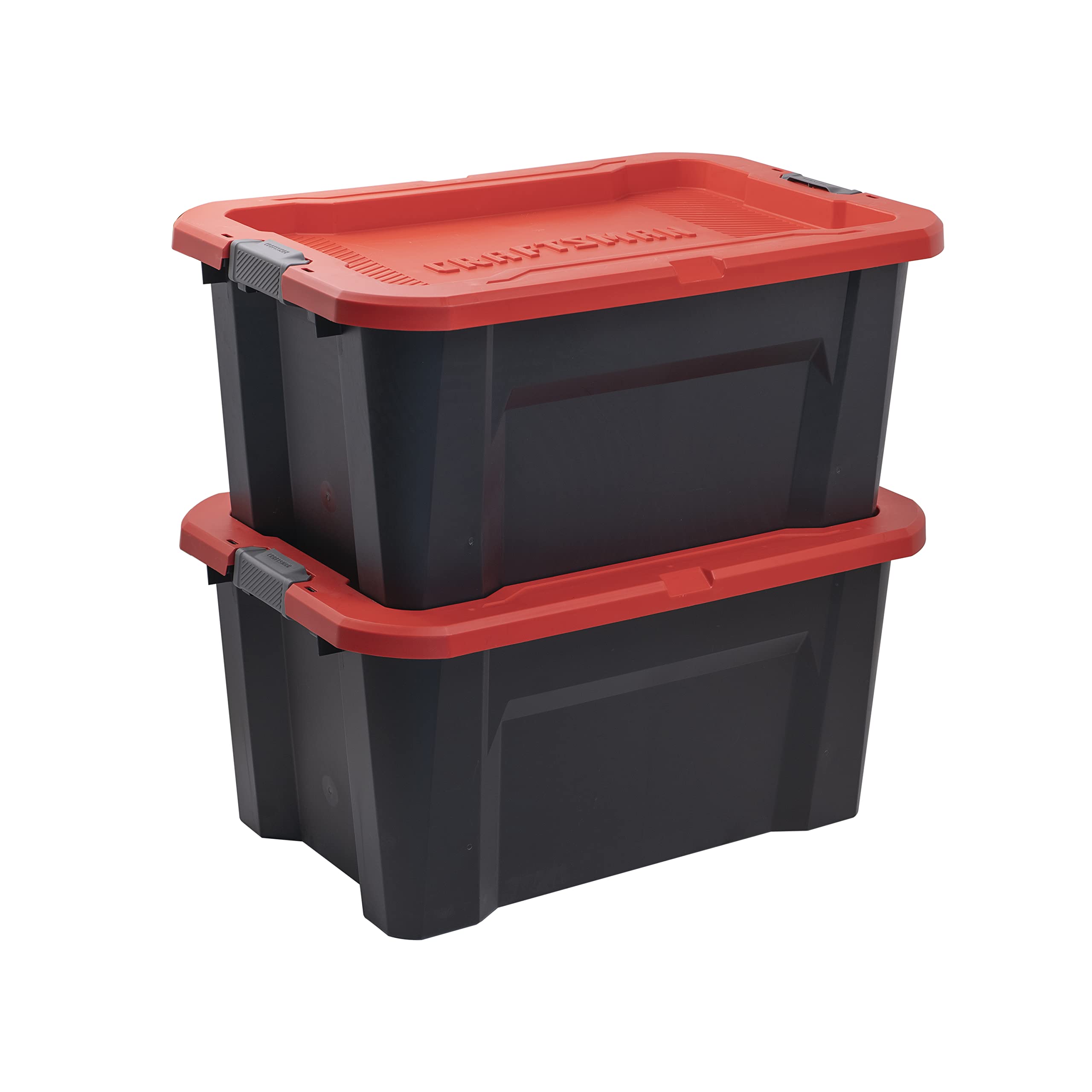 CX CRAFTSMAN, 30-Gallon Highly Durable Storage Bin & Dual Latching Lid, (16.1   H x 21.7   W x 32.4   D), Versatile Stacking Tot