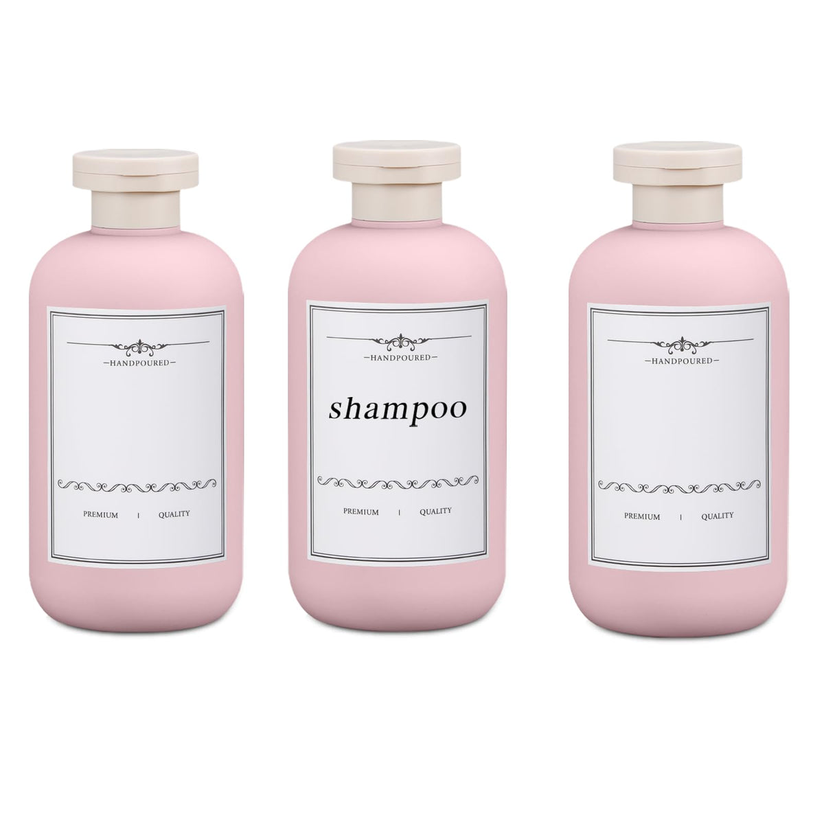 Umetass Travel Shampoo Bottle, Empty Plastic Squeeze Bottles 10Oz With Flip Cap, Lotion Container For Toiletries Travel Size Sha