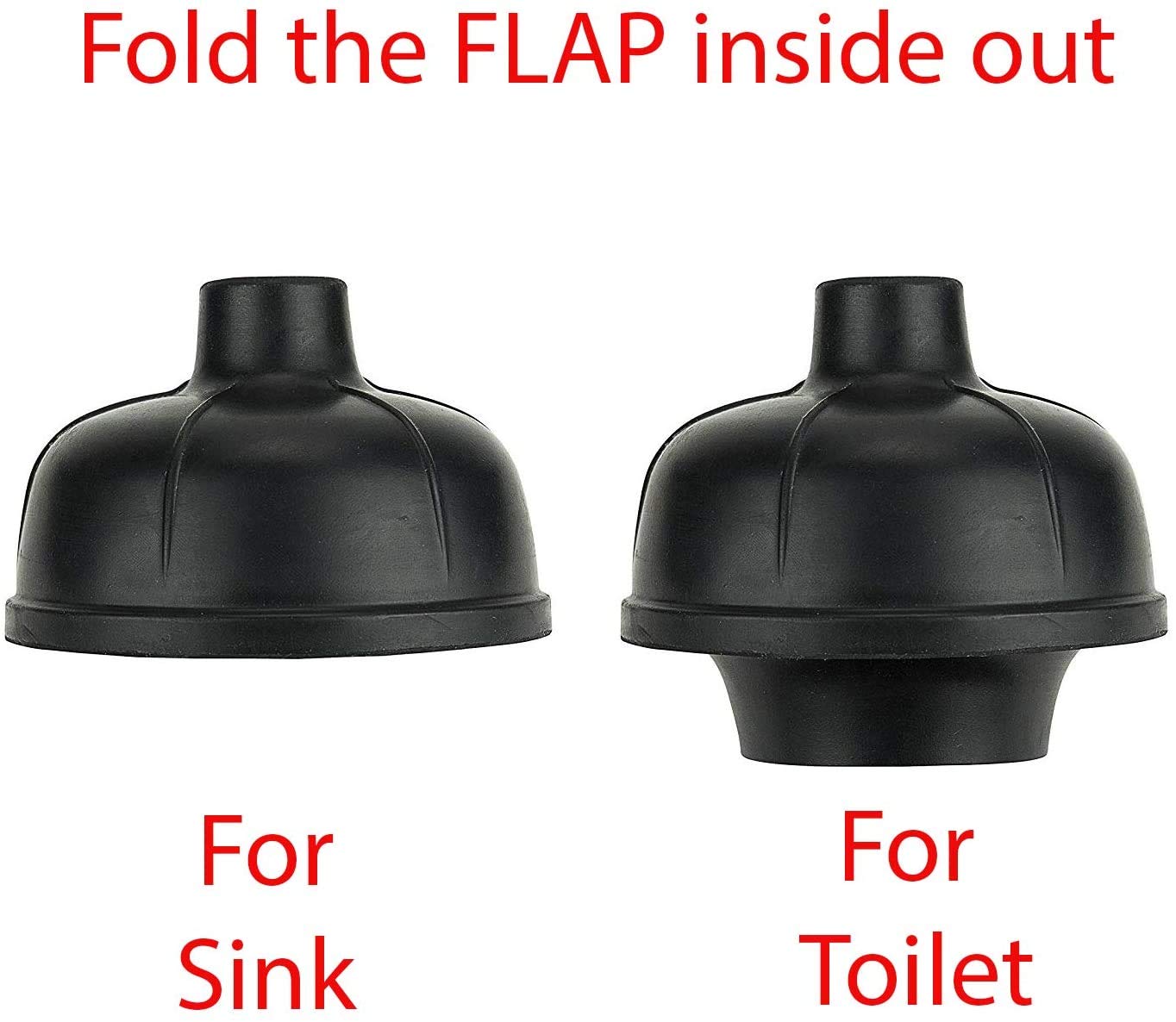 Sofinni Heavy Duty Toilet Plunger Clogged, Unclog Sink Flange - Plungers For Bathroom - Dual Purpose Flap Drain Cleaner