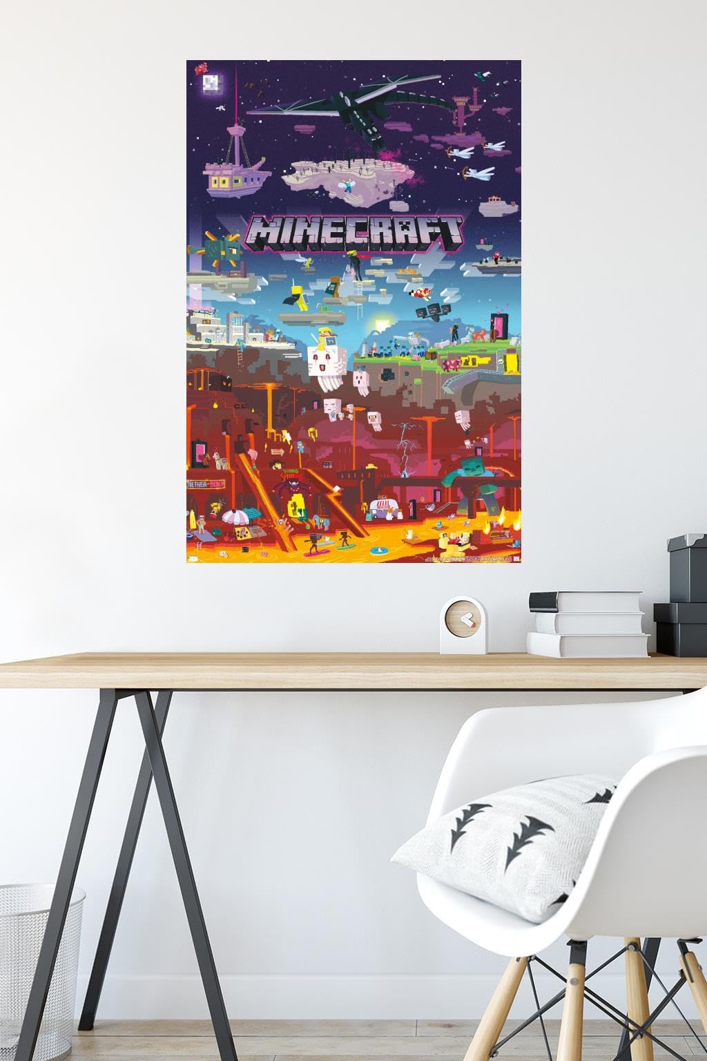 Trends International Minecraft - World Beyond Wall Poster, 22.375'' X 34'', Unframed Version