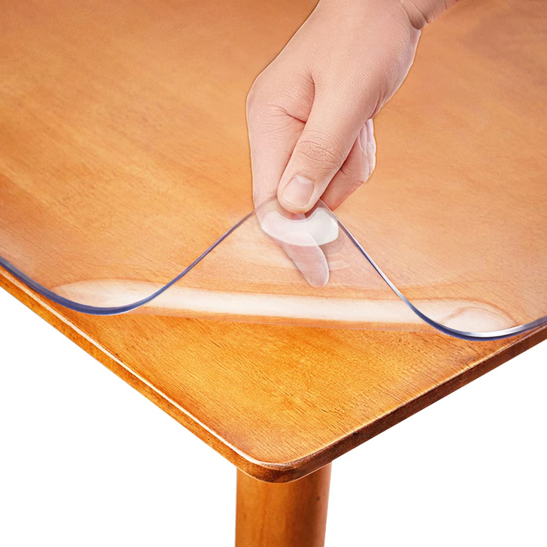 Bobetter 14 X 63 Inch Crystal Desk Cover Protector 1.5Mm Thicken Plastic Clear Table Pad Desk Mat Desk Protector For Office Comp