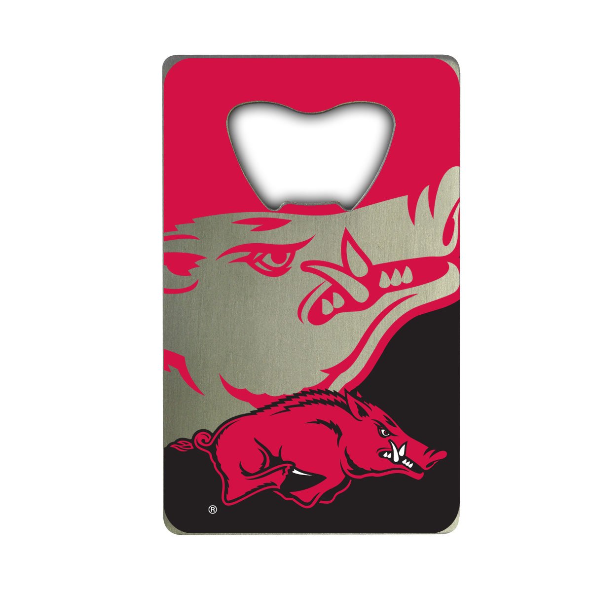 FANMATS 62573 Arkansas Razorbacks Credit Card Style Bottle Opener - 2    x 3.25
